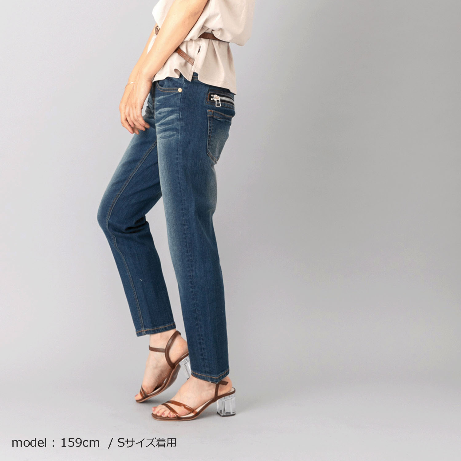 【ETONET限定 お取り寄せ】W HEART  後ろZIPボーイフレンドデニム - 画像14