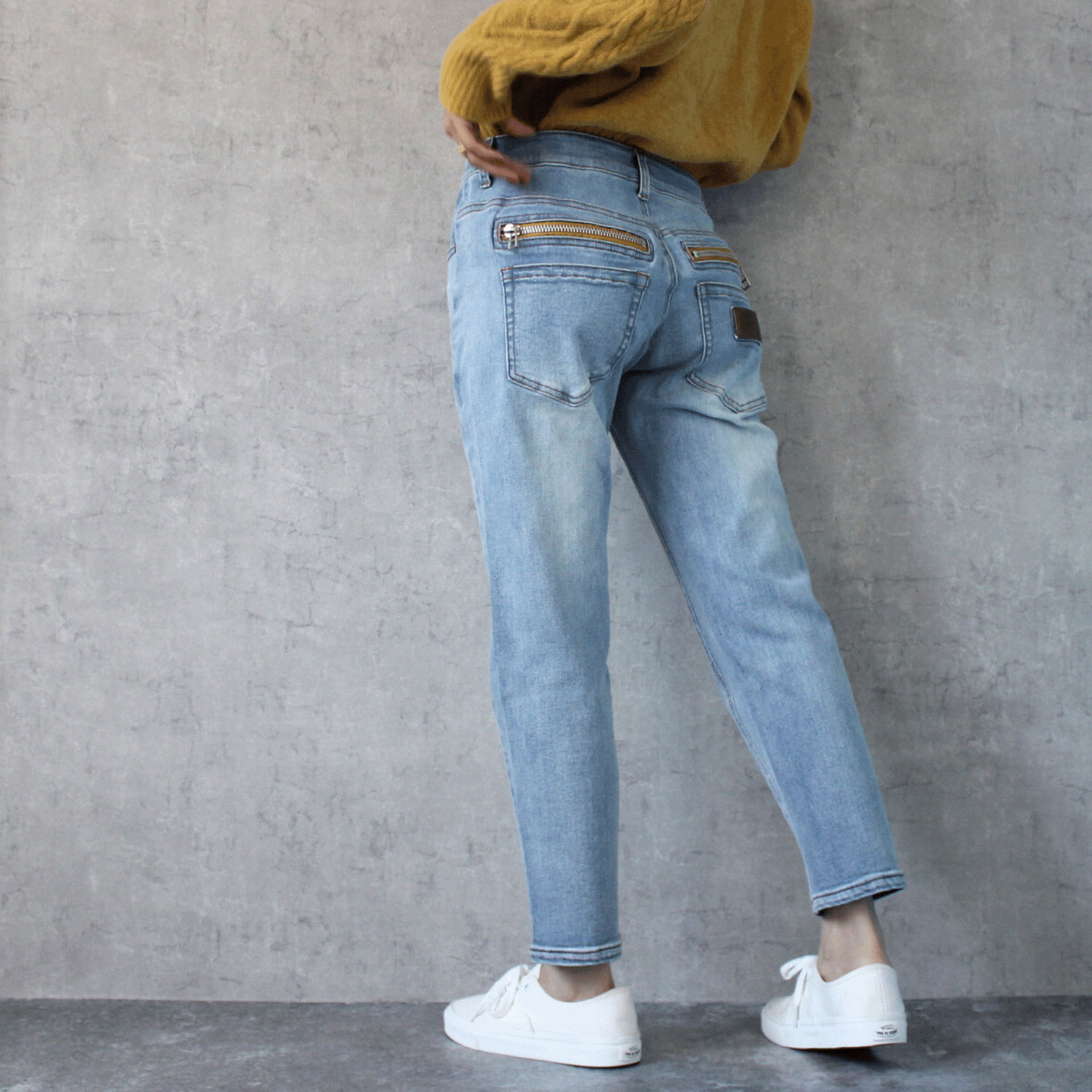 【ETONET限定 お取り寄せ】W HEART  後ろZIPボーイフレンドデニム - 画像7