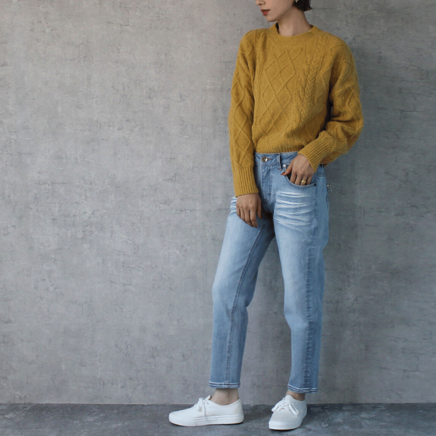 【ETONET限定 お取り寄せ】W HEART  後ろZIPボーイフレンドデニム - 画像8