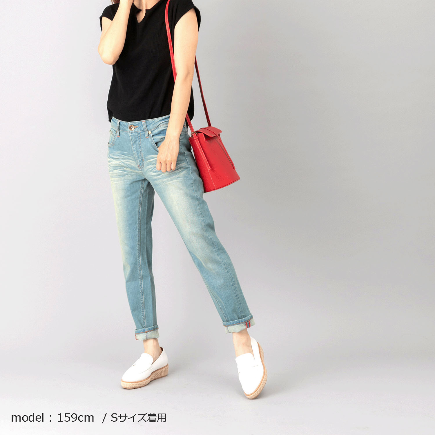 【ETONET限定 お取り寄せ】W HEART  後ろZIPボーイフレンドデニム - 画像9