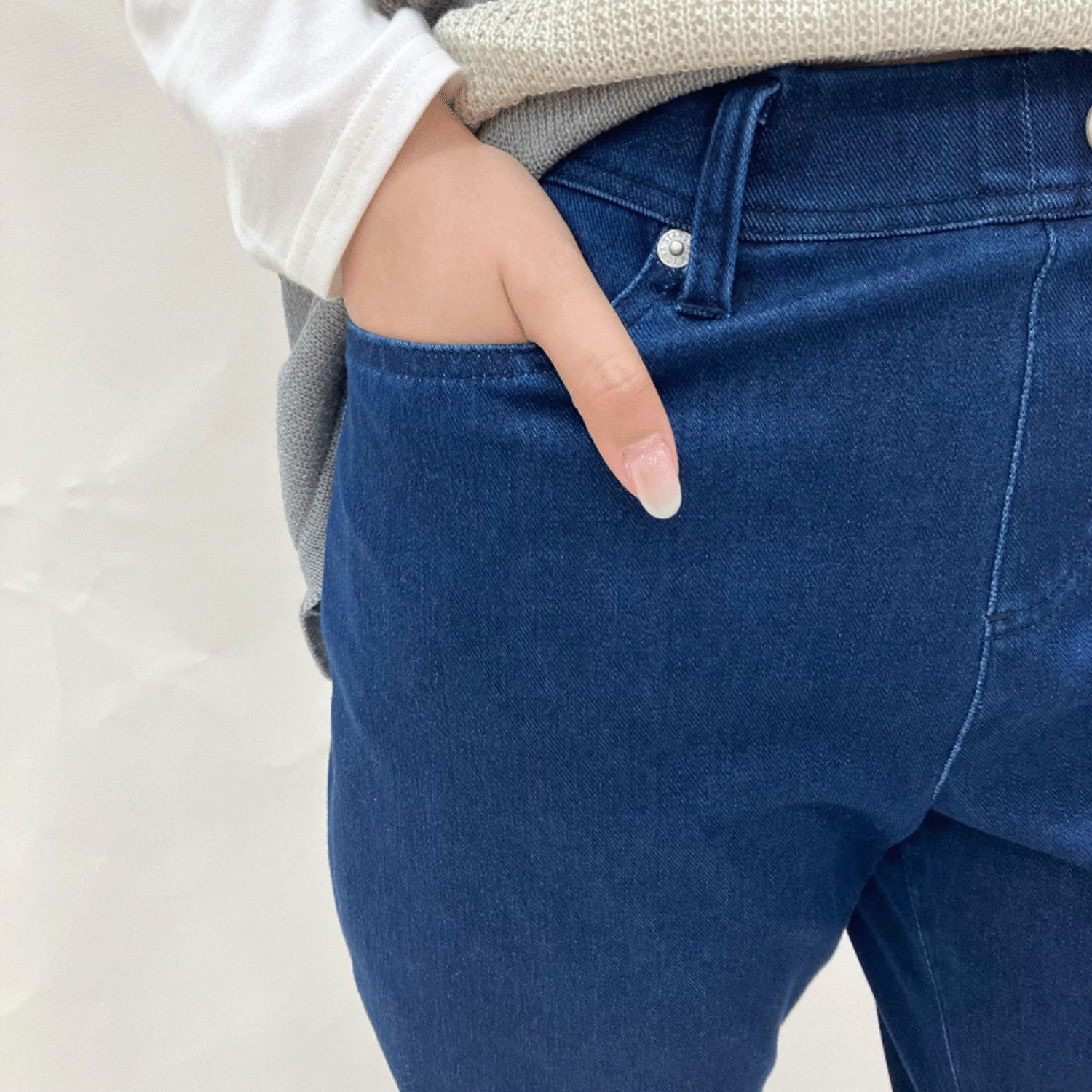 【お取り寄せ】New York Stars BOBSON ニットデニムスキニーパンツ - 画像6