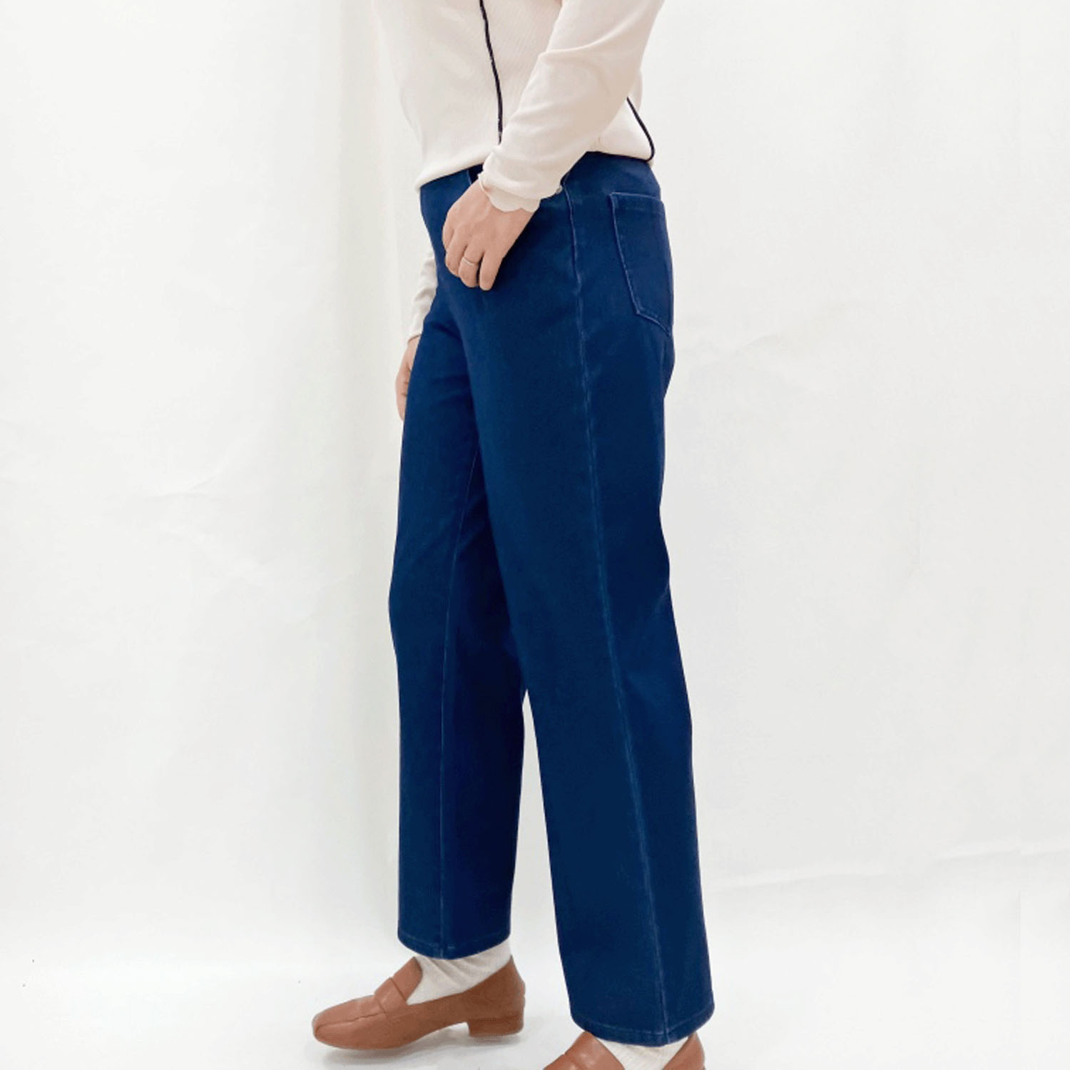 【お取り寄せ】New York Stars BOBSON ニットデニムストレートパンツ - 画像2