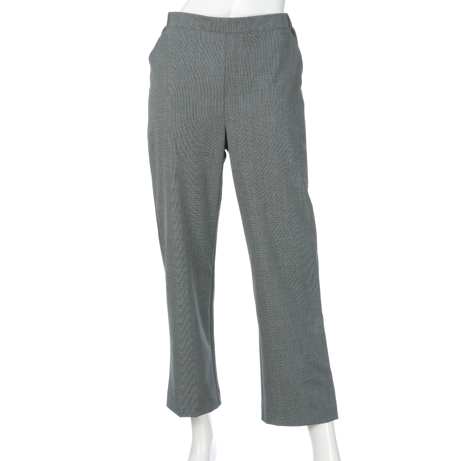 TRストレッチピンヘッド ゆったりストレート美脚パンツ - 画像6