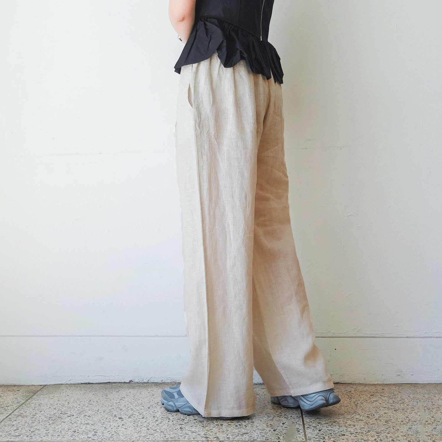 【Insta Live】JEUNE ET JOYEUX フレンチリネンワイドパンツ 73丈 - 画像20