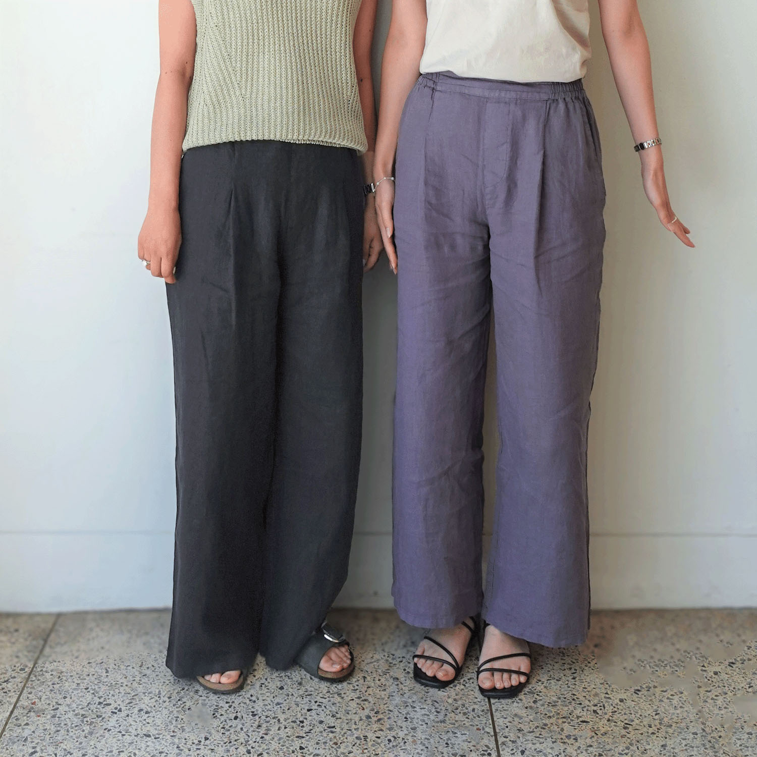 【Insta Live】JEUNE ET JOYEUX フレンチリネンワイドパンツ 73丈