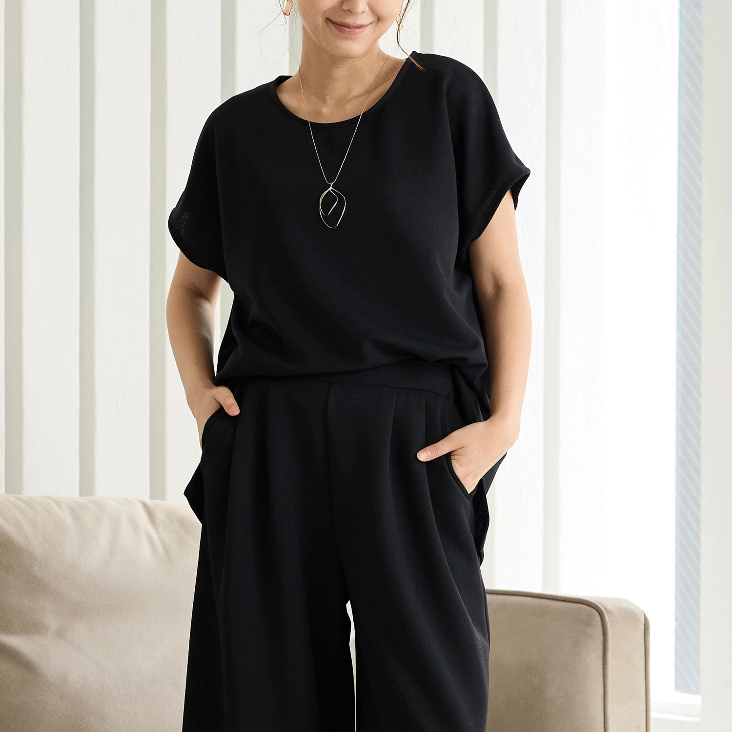 Reginetta 涼しやドライワッフル・チュニックT - 画像9