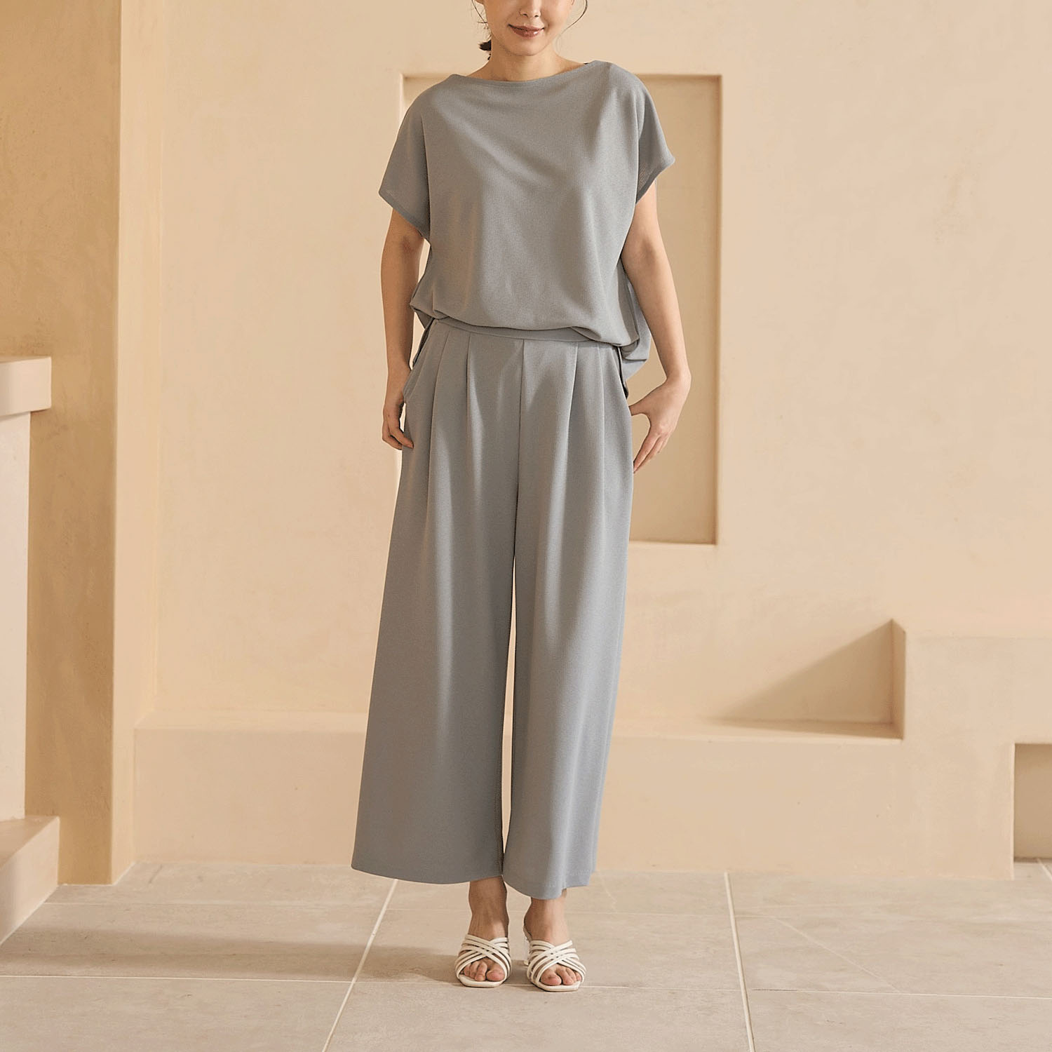 Reginetta 涼しやドライワッフル・チュニックT