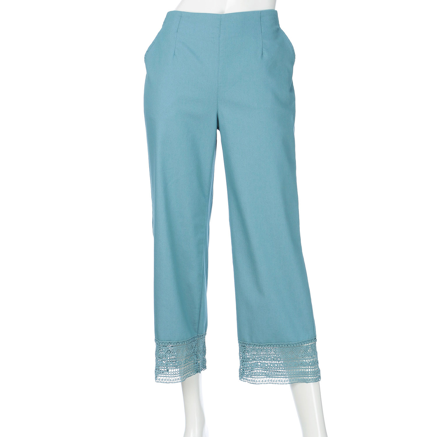 レースヘムワイドストレートパンツ - 画像7