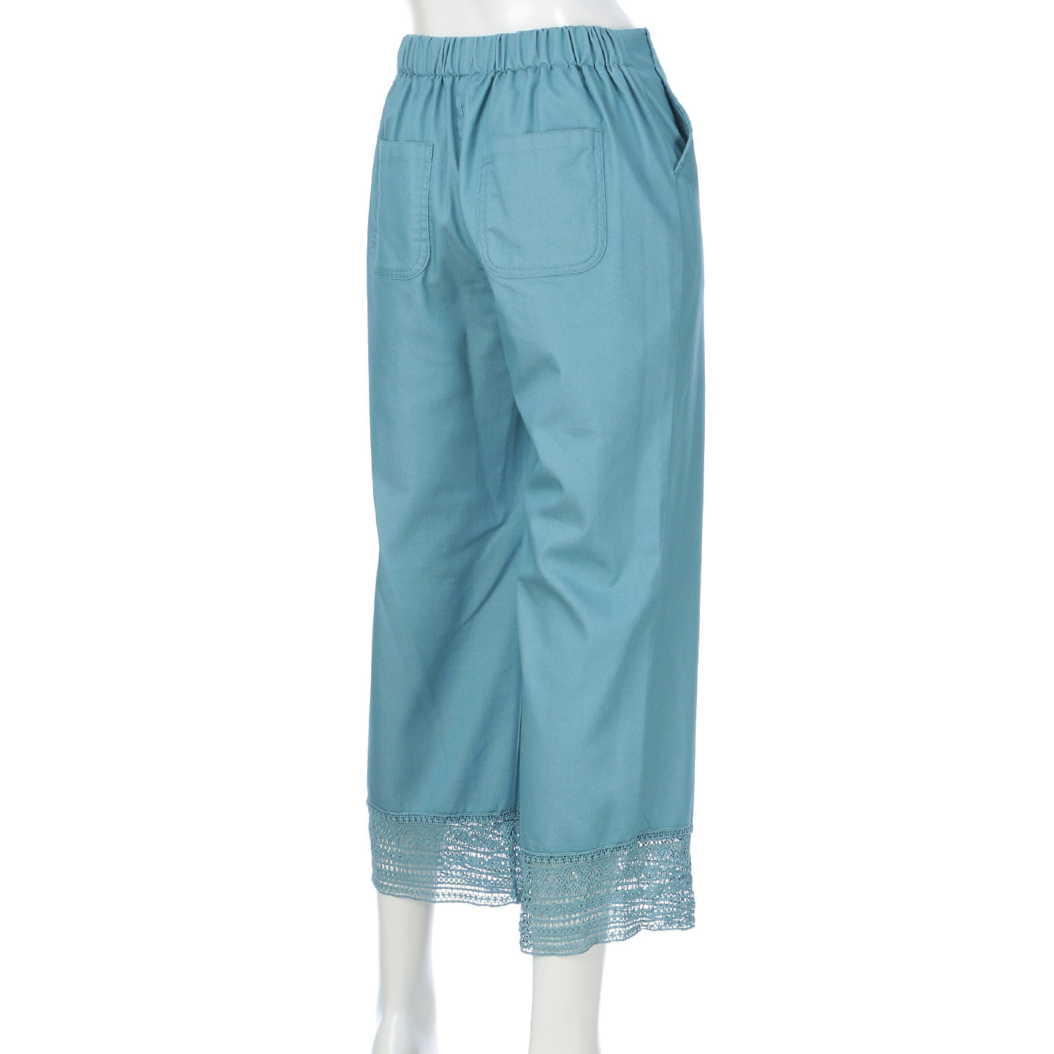 レースヘムワイドストレートパンツ - 画像8