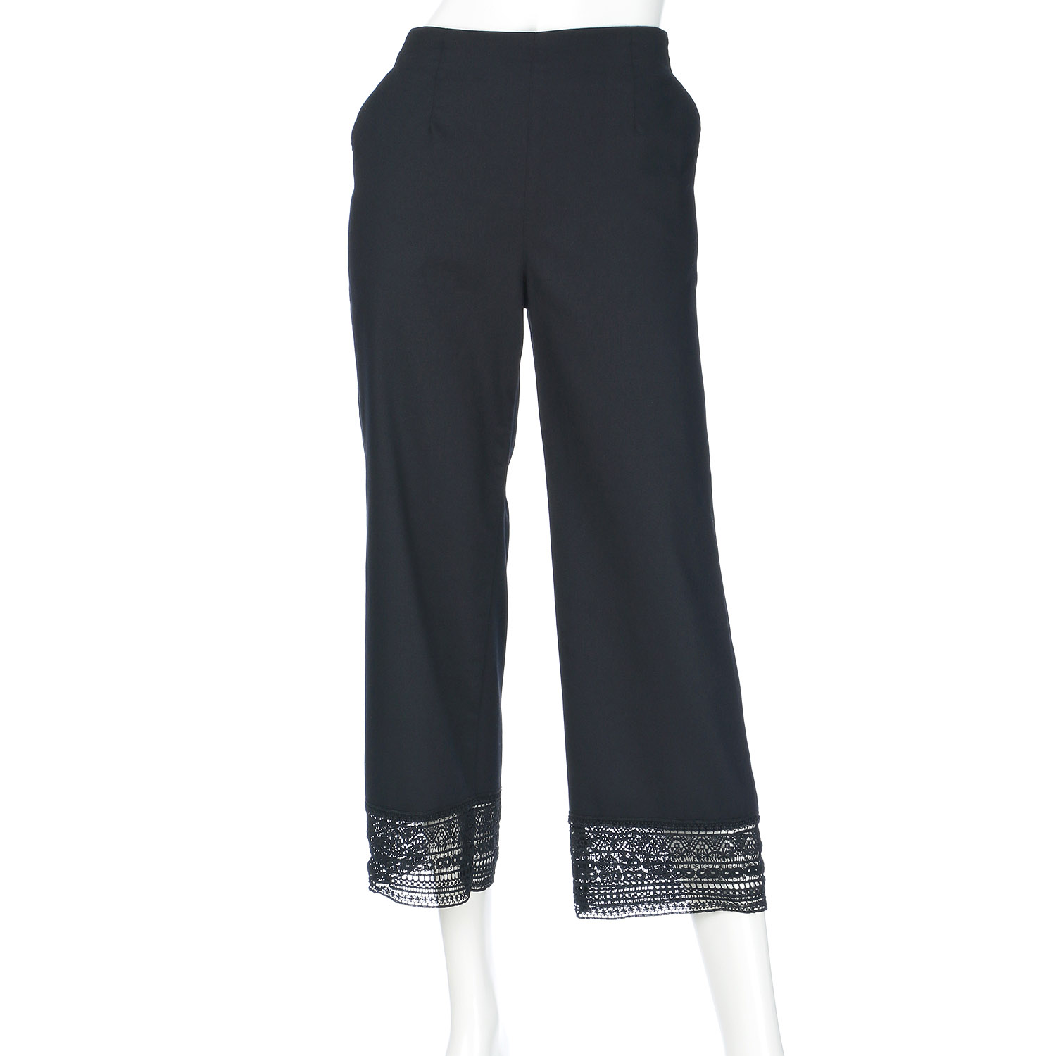 レースヘムワイドストレートパンツ - 画像10