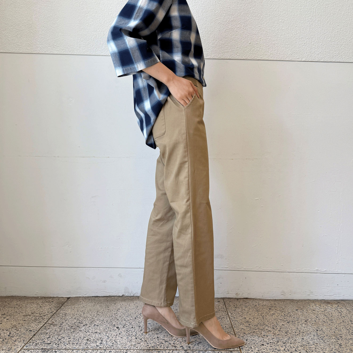 コーマ糸グルカカラーワイドパンツ - 画像2