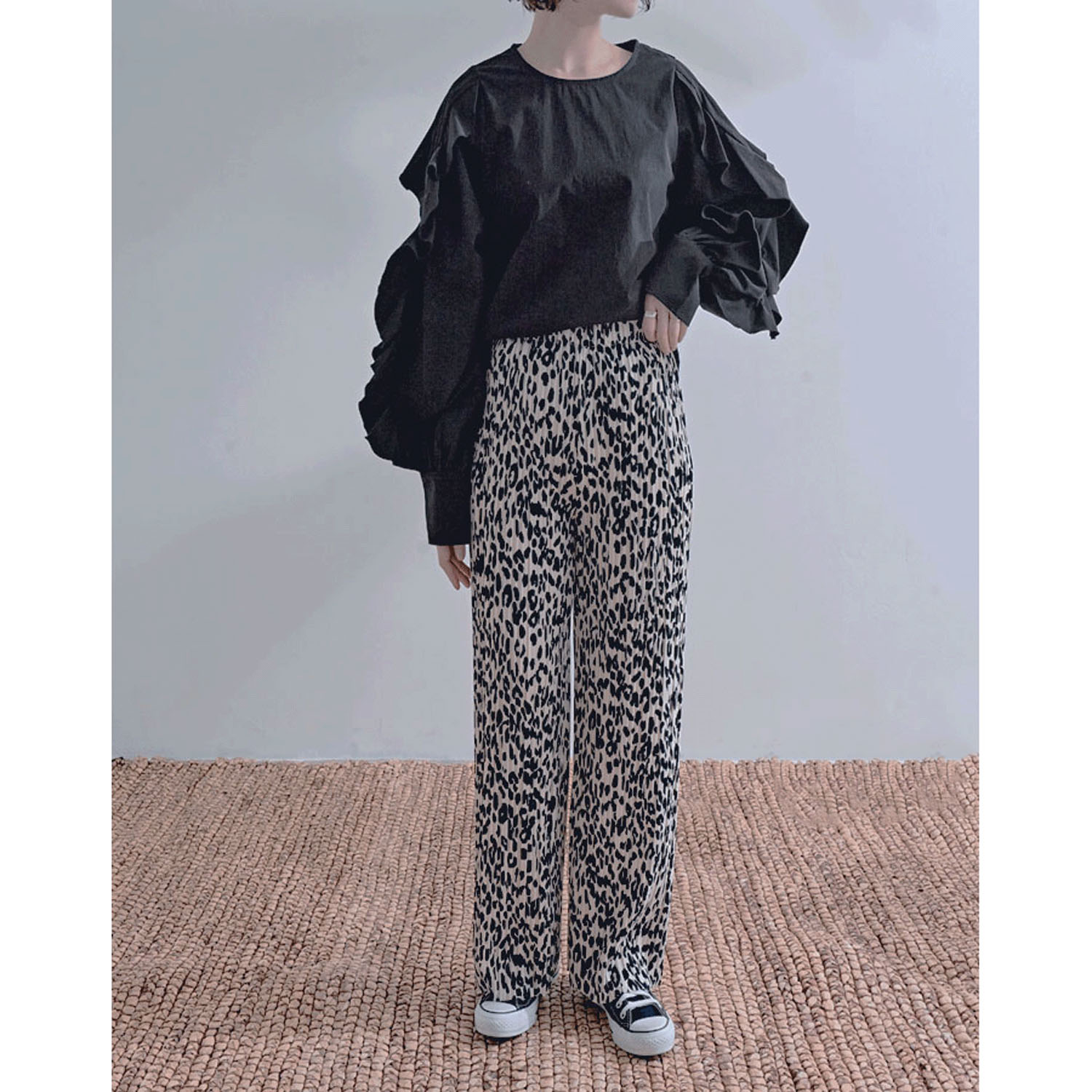 カットプリーツパンツ - 画像5