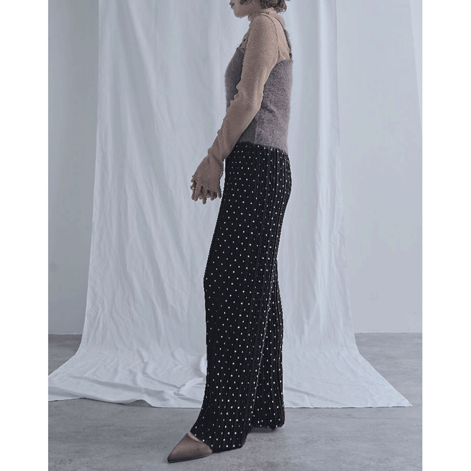 【ETONET限定お取り寄せ】カットプリーツ水玉柄パンツ - 画像16