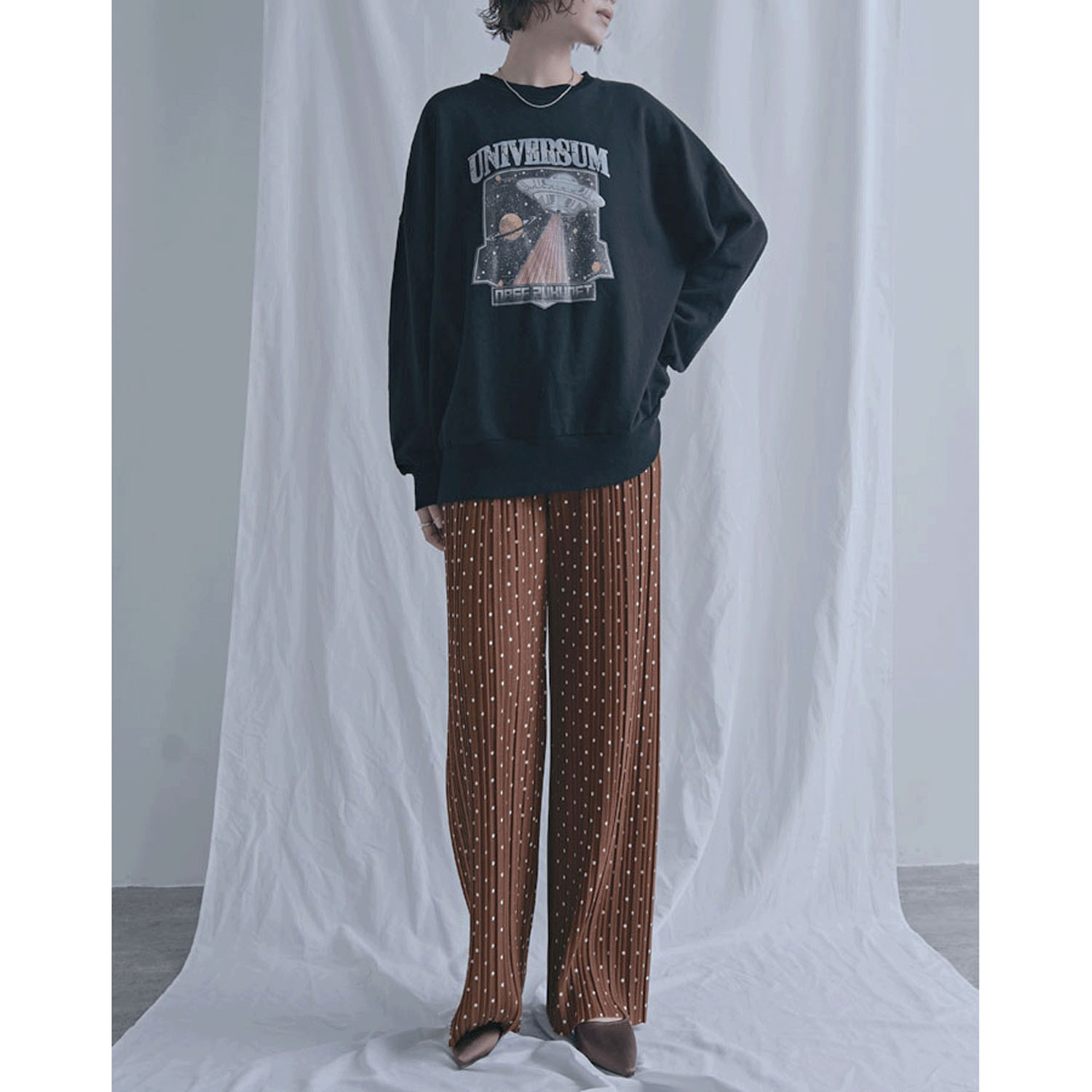 【ETONET限定お取り寄せ】カットプリーツ水玉柄パンツ - 画像20