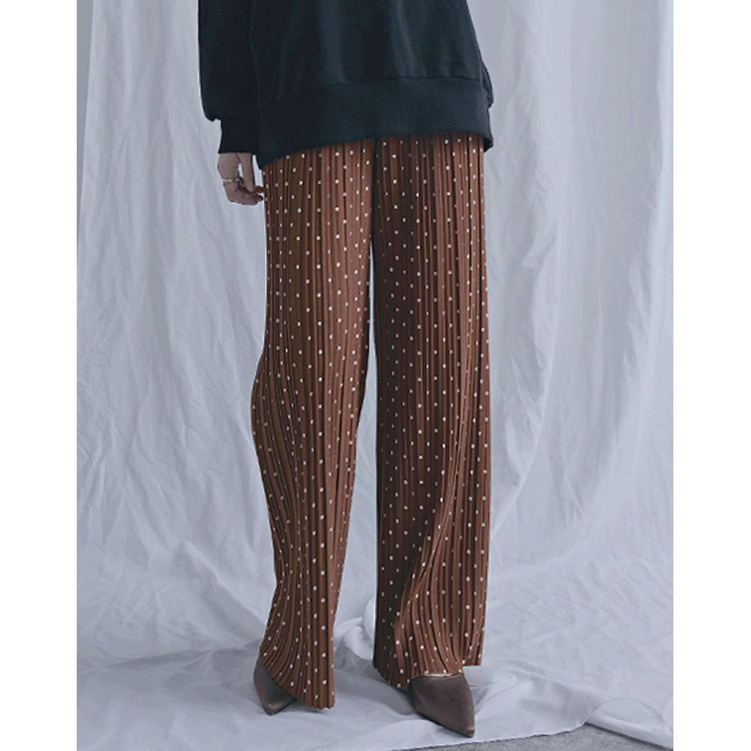 【ETONET限定お取り寄せ】カットプリーツ水玉柄パンツ - 画像24