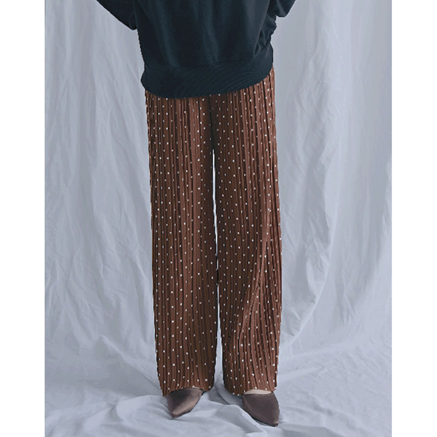 【ETONET限定お取り寄せ】カットプリーツ水玉柄パンツ - 画像25