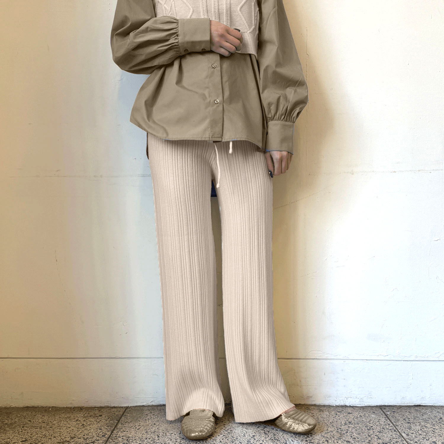 【Insta Live】ニットリブワイドパンツ - 画像12