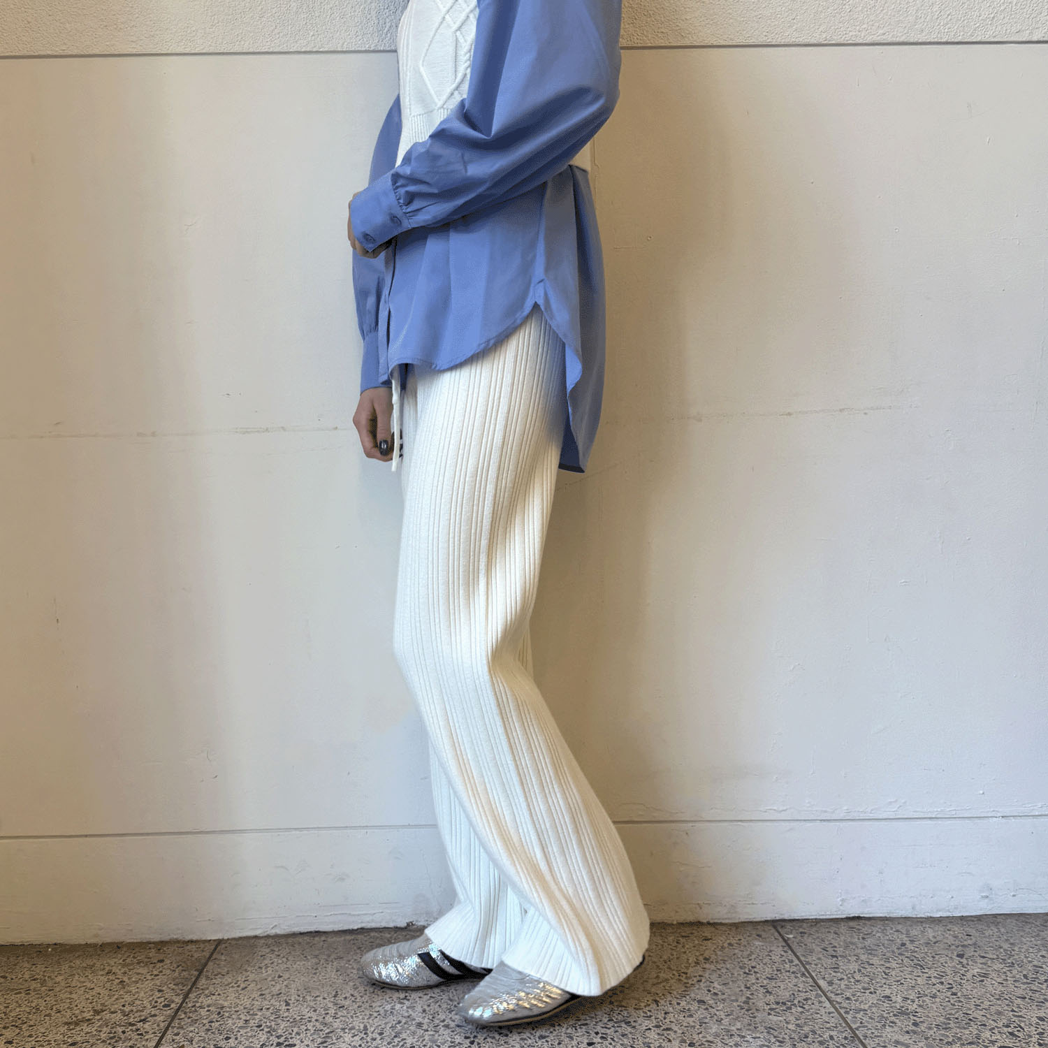 【Insta Live】ニットリブワイドパンツ - 画像7