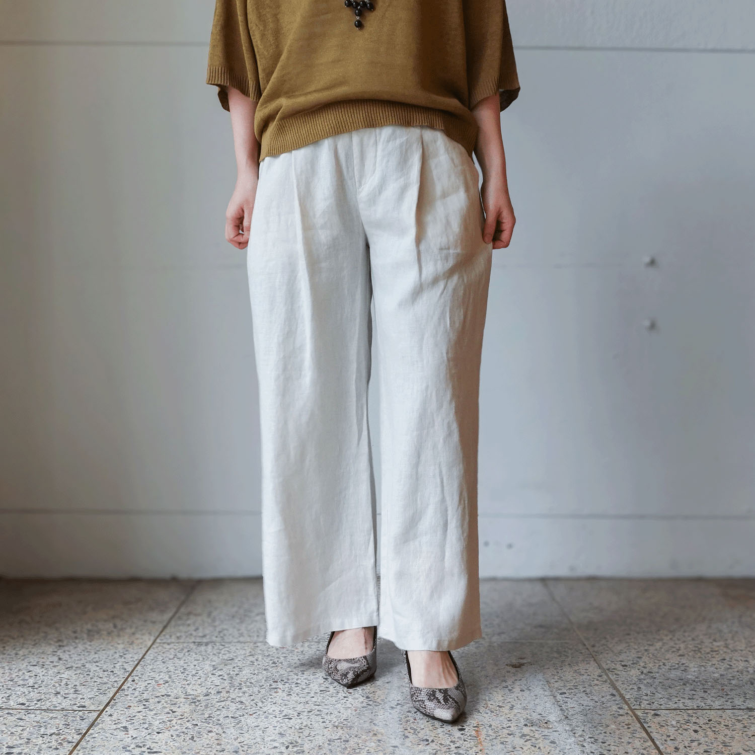 【InstaLive】JEUNE ET JOYEUX フレンチリネンワイドパンツ 65丈 - 画像7