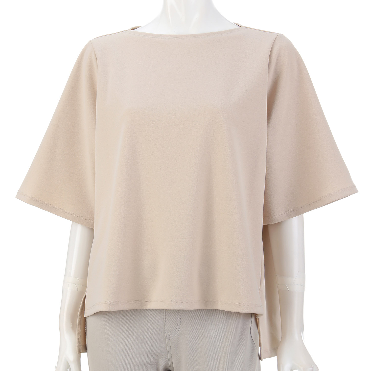 TAKUMIBA ジョーゼットニットフレアプルオーバー - 画像4