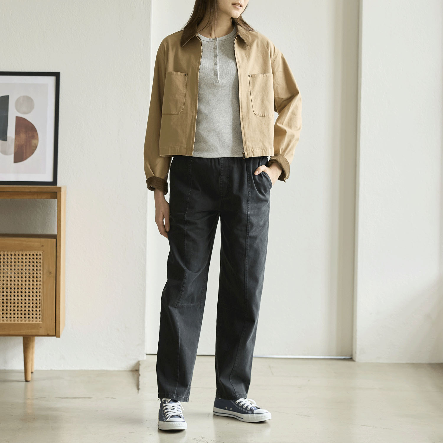 reginetta カラーデニムワイドテーパード - 画像3