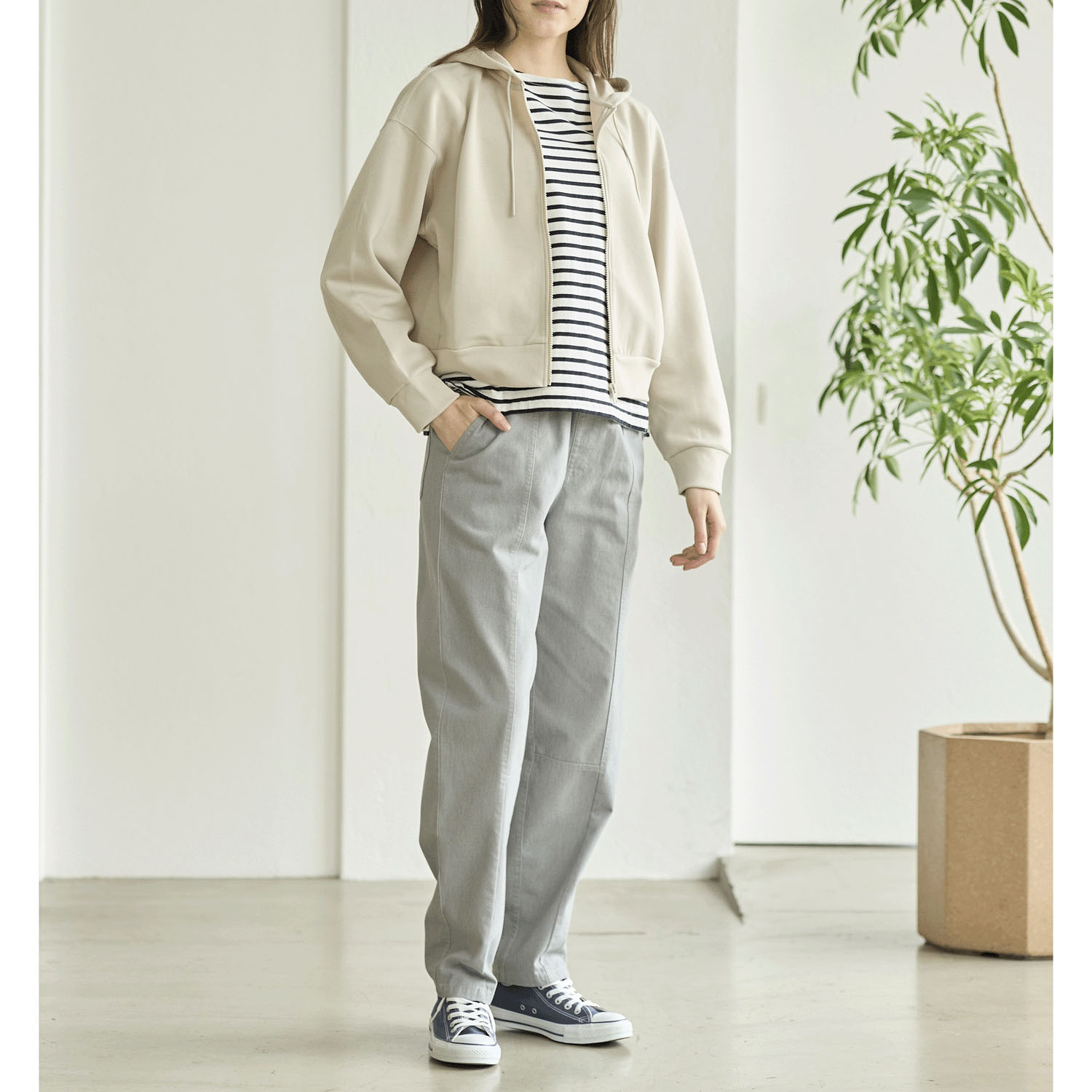 reginetta カラーデニムワイドテーパード