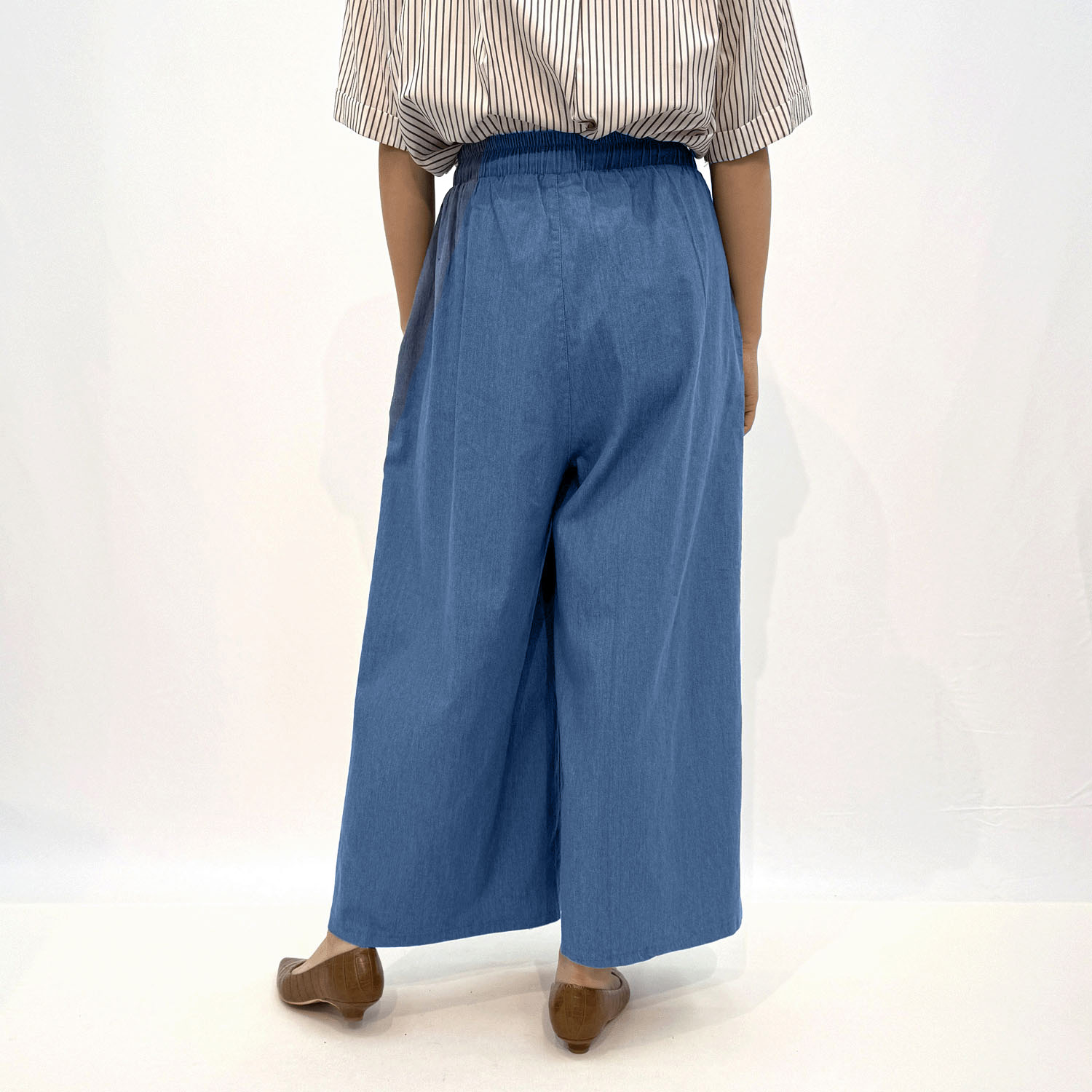 ストレッチデニムワイドマリンパンツ - 画像3