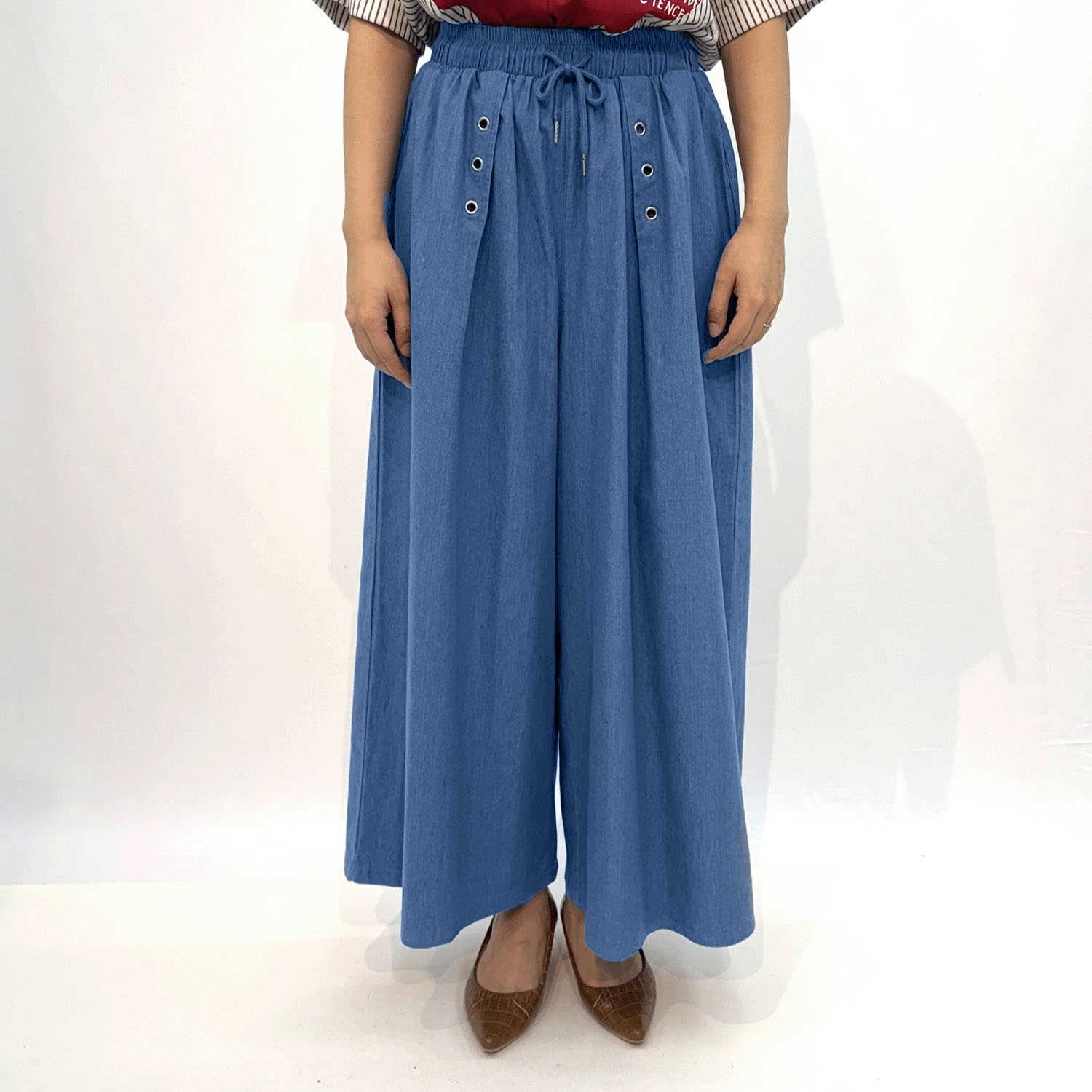 ストレッチデニムワイドマリンパンツ - 画像4