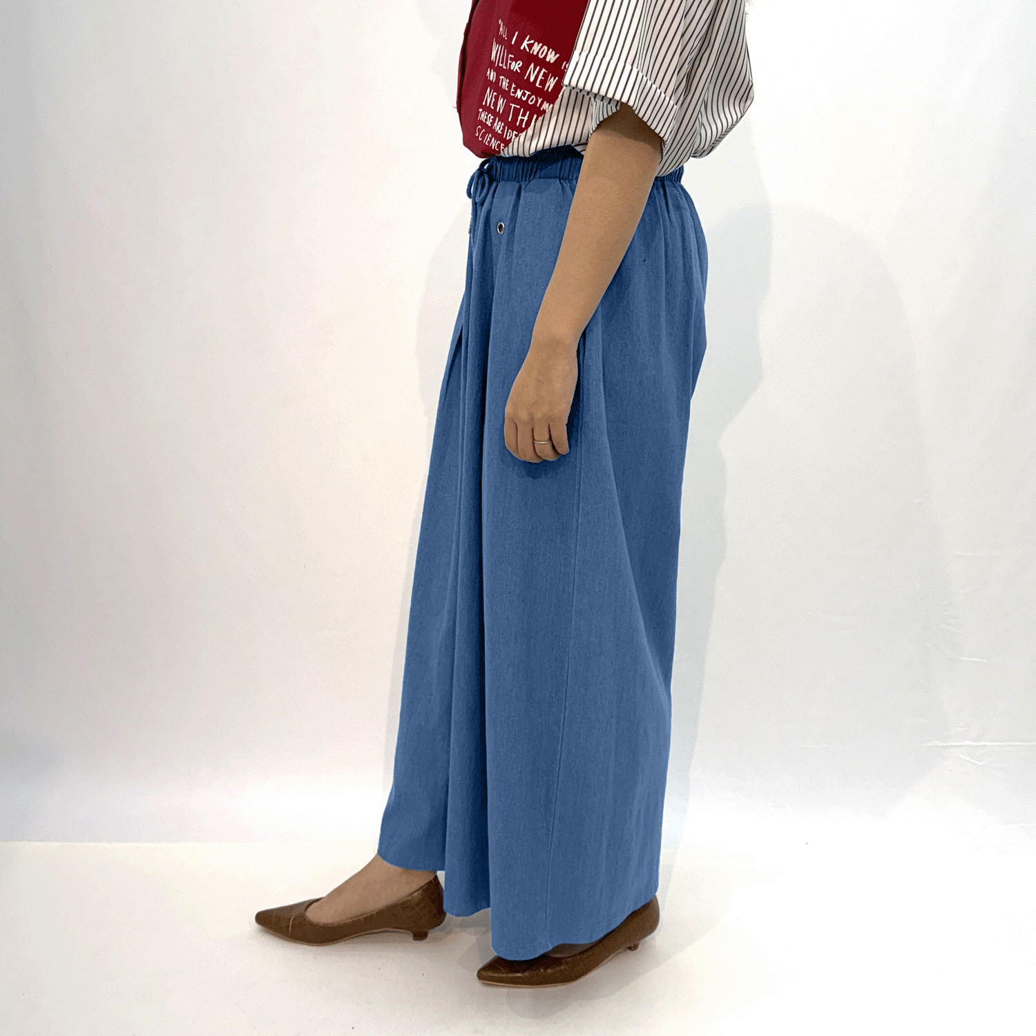 ストレッチデニムワイドマリンパンツ - 画像5