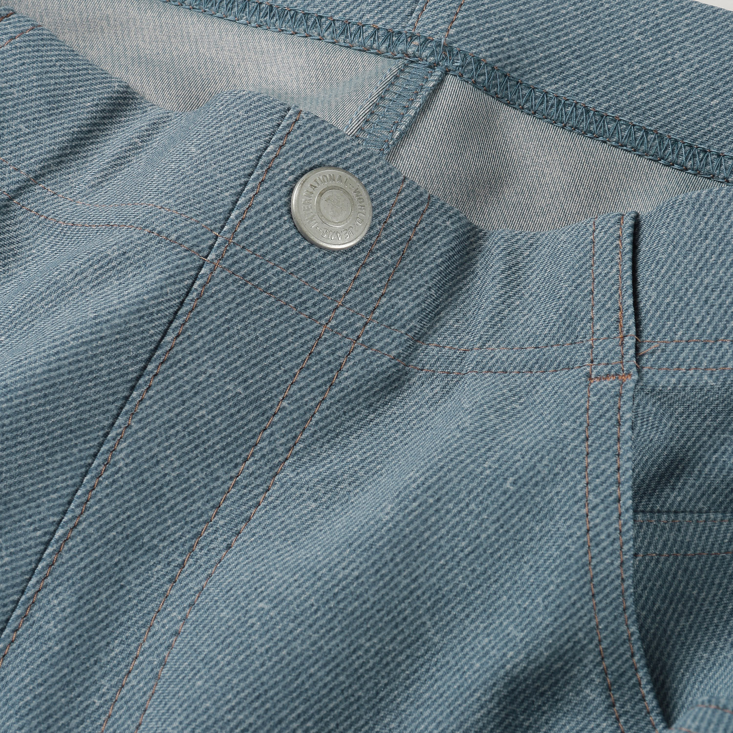 釦付きデニムプリント 大人スタイルパンツ - 画像9