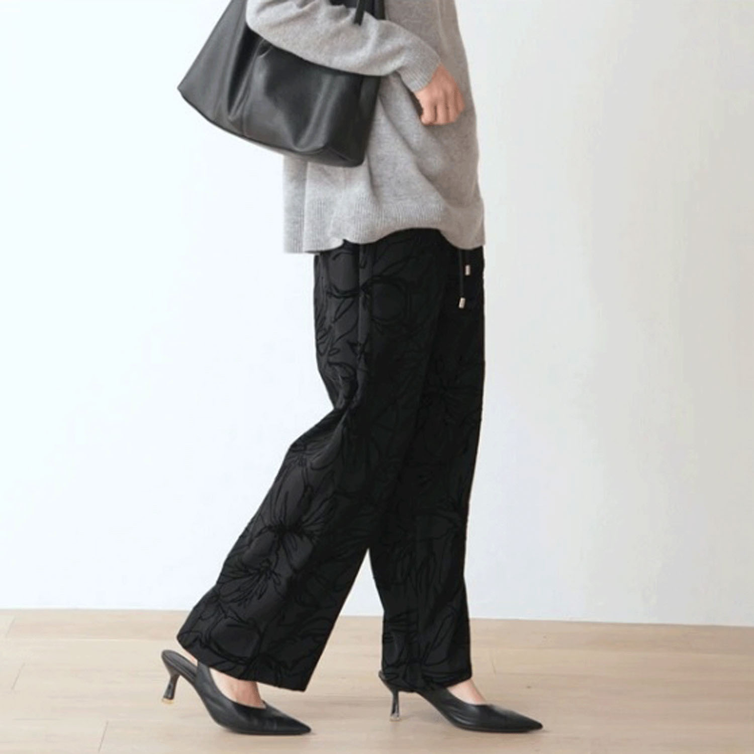 Nohea 花柄フロッキーワイドパンツ - 画像14