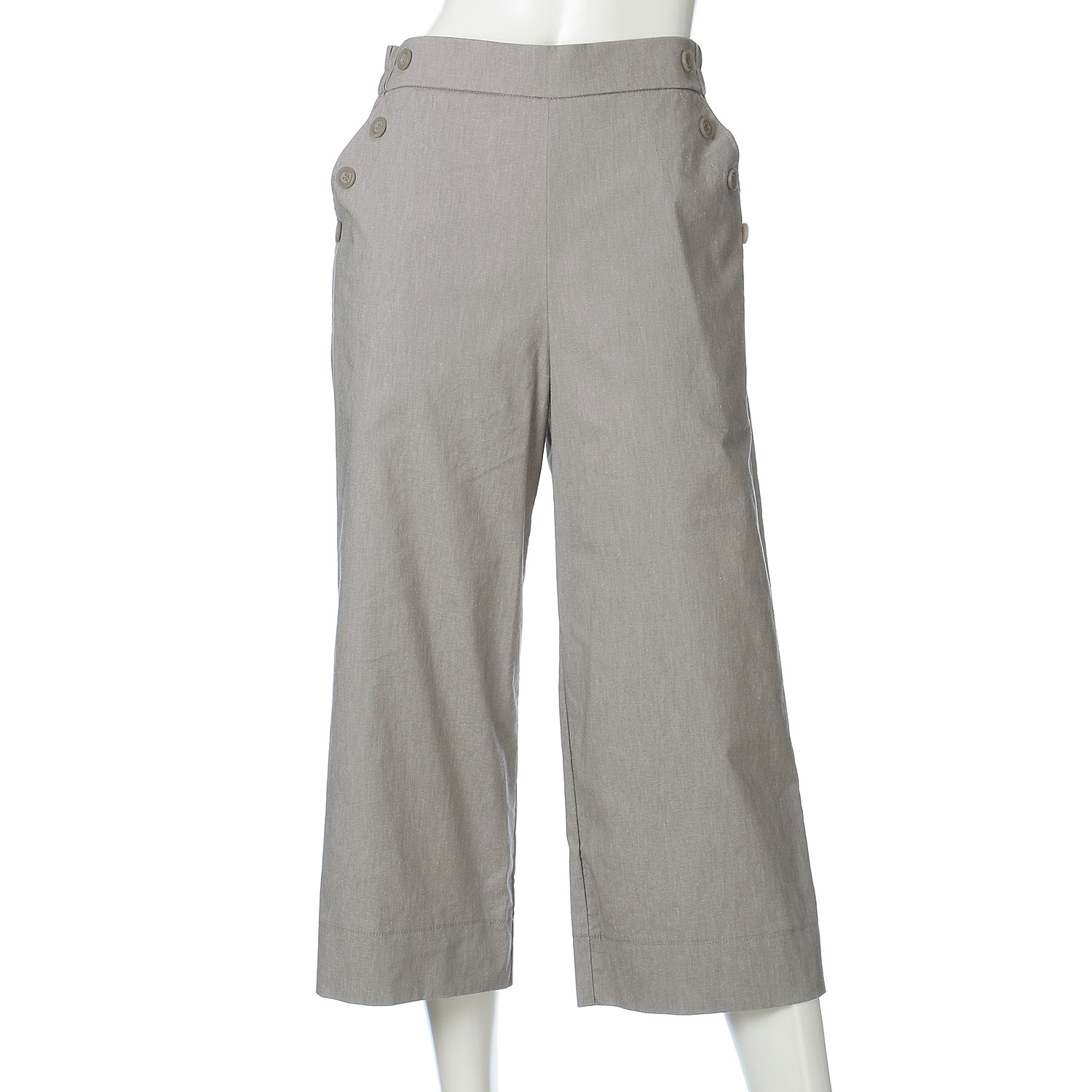 シャンブレー縦ストレッチパンツ - 画像2