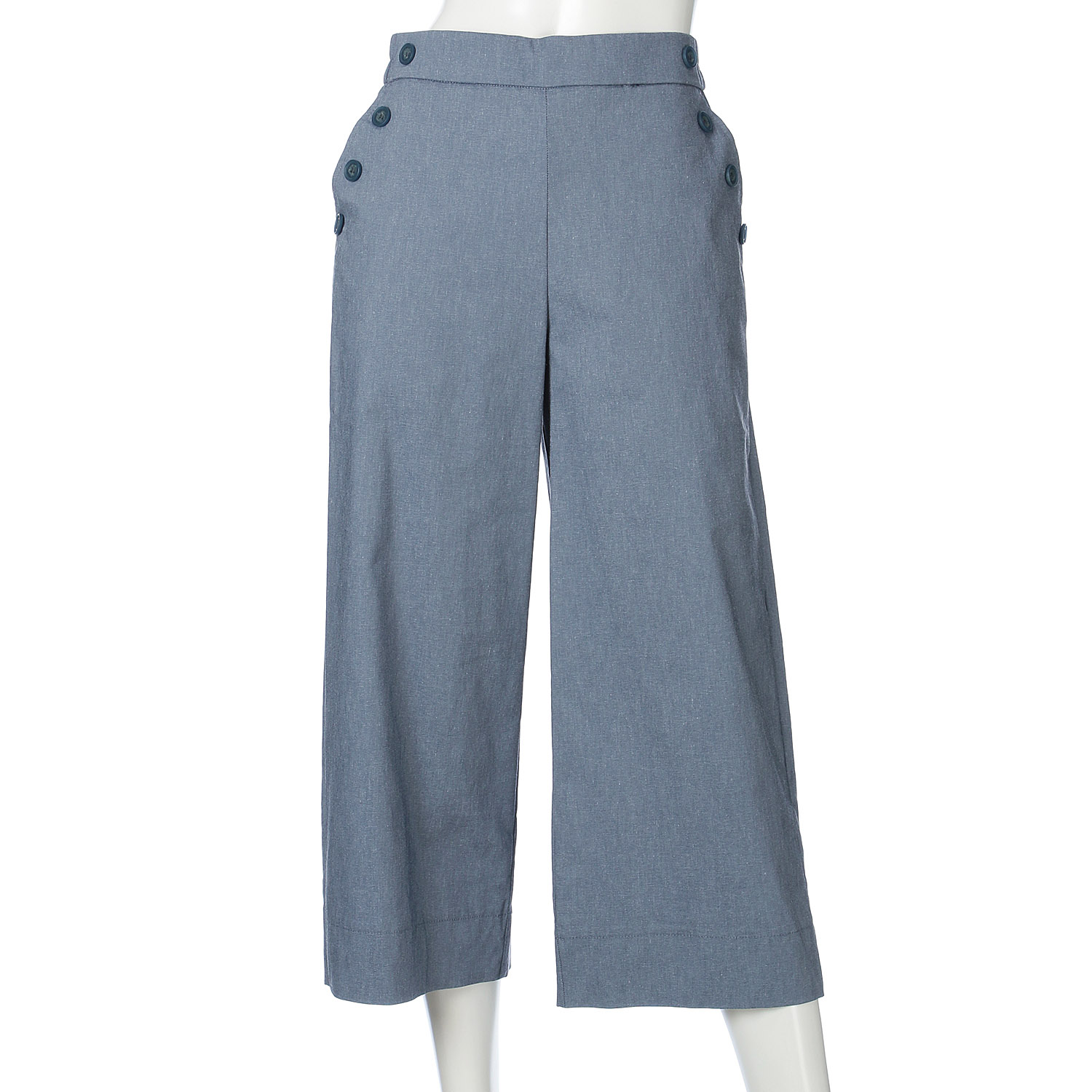 シャンブレー縦ストレッチパンツ - 画像4