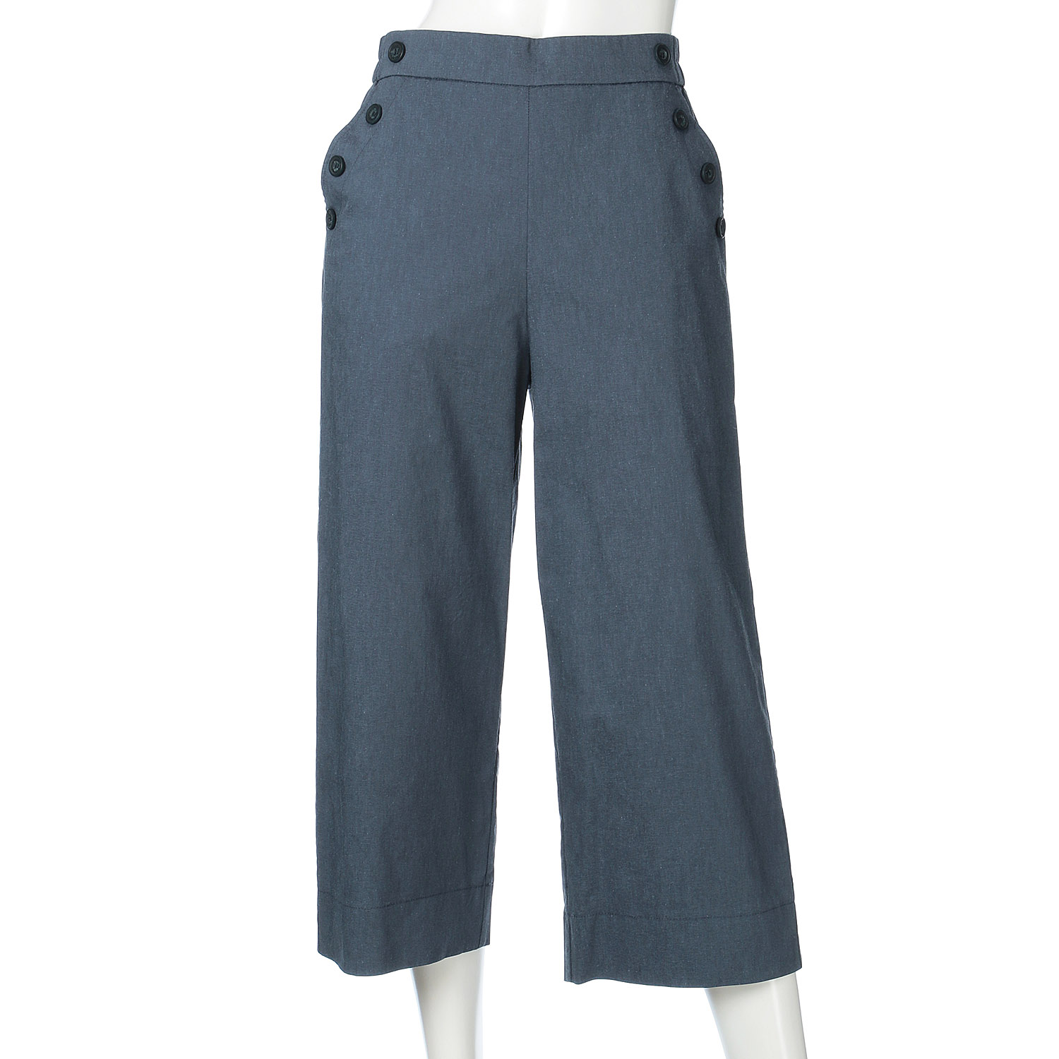 シャンブレー縦ストレッチパンツ - 画像7