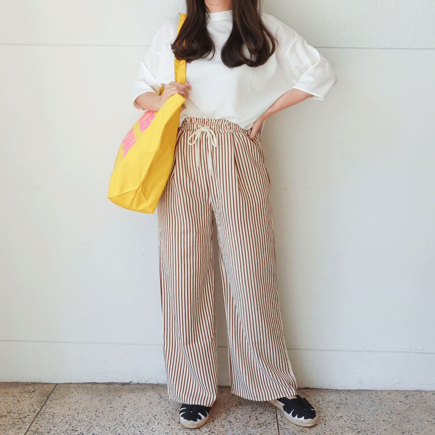 ストライプイージーパンツ