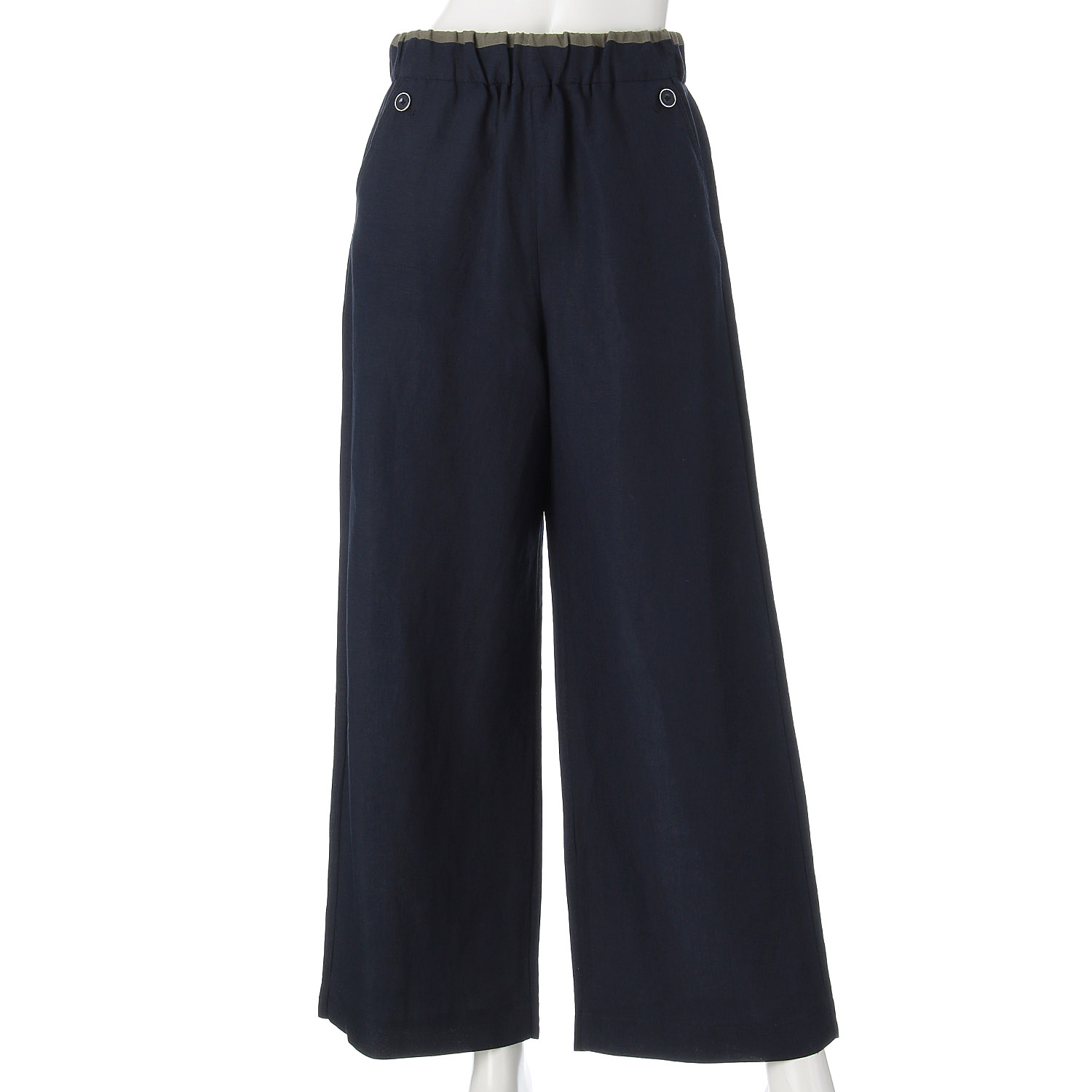 aiai 麻レーヨン シュッと！ワイドフレアーパンツ - 画像17