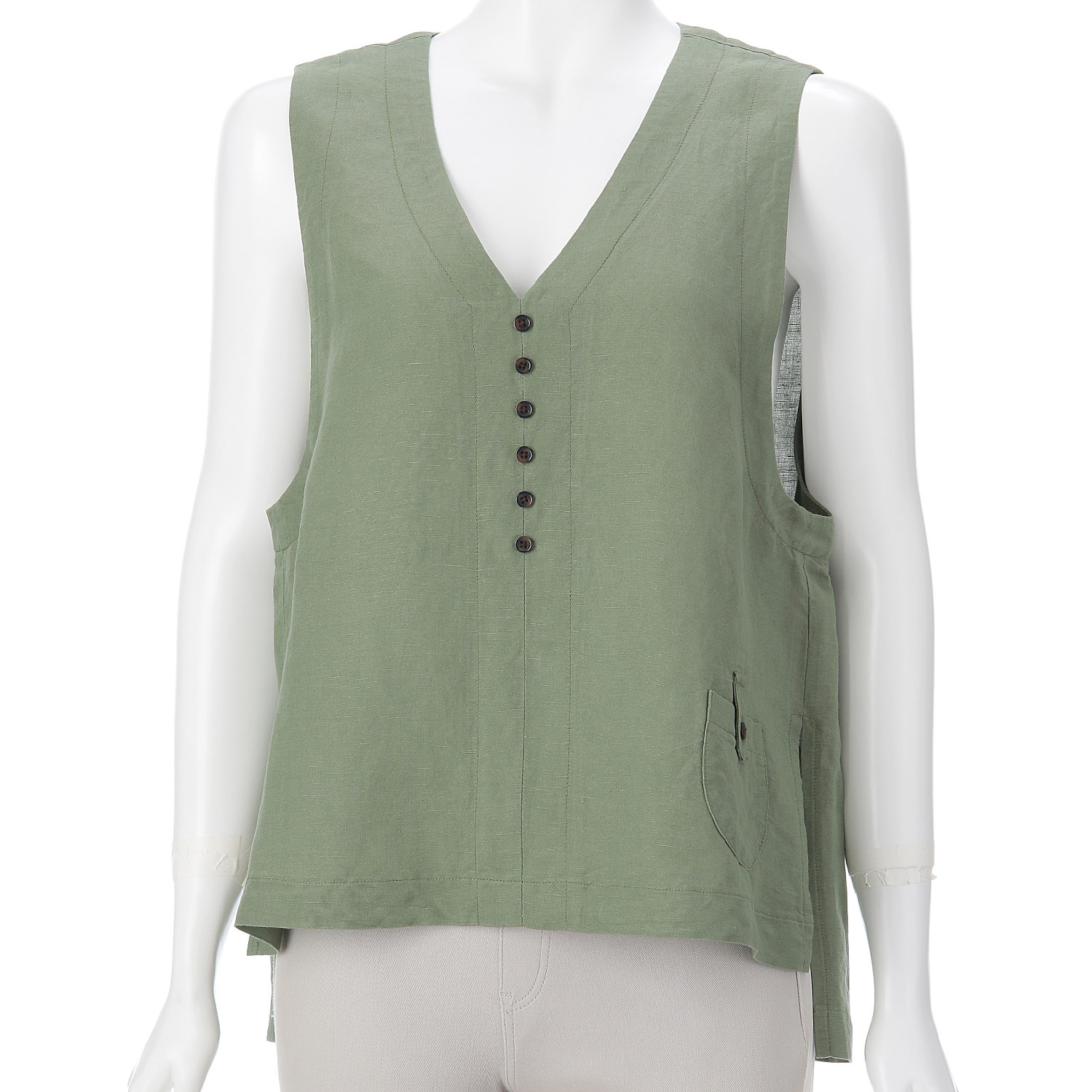 【InstaLive】aiai 麻レーヨン シードポケットベスト - 画像13