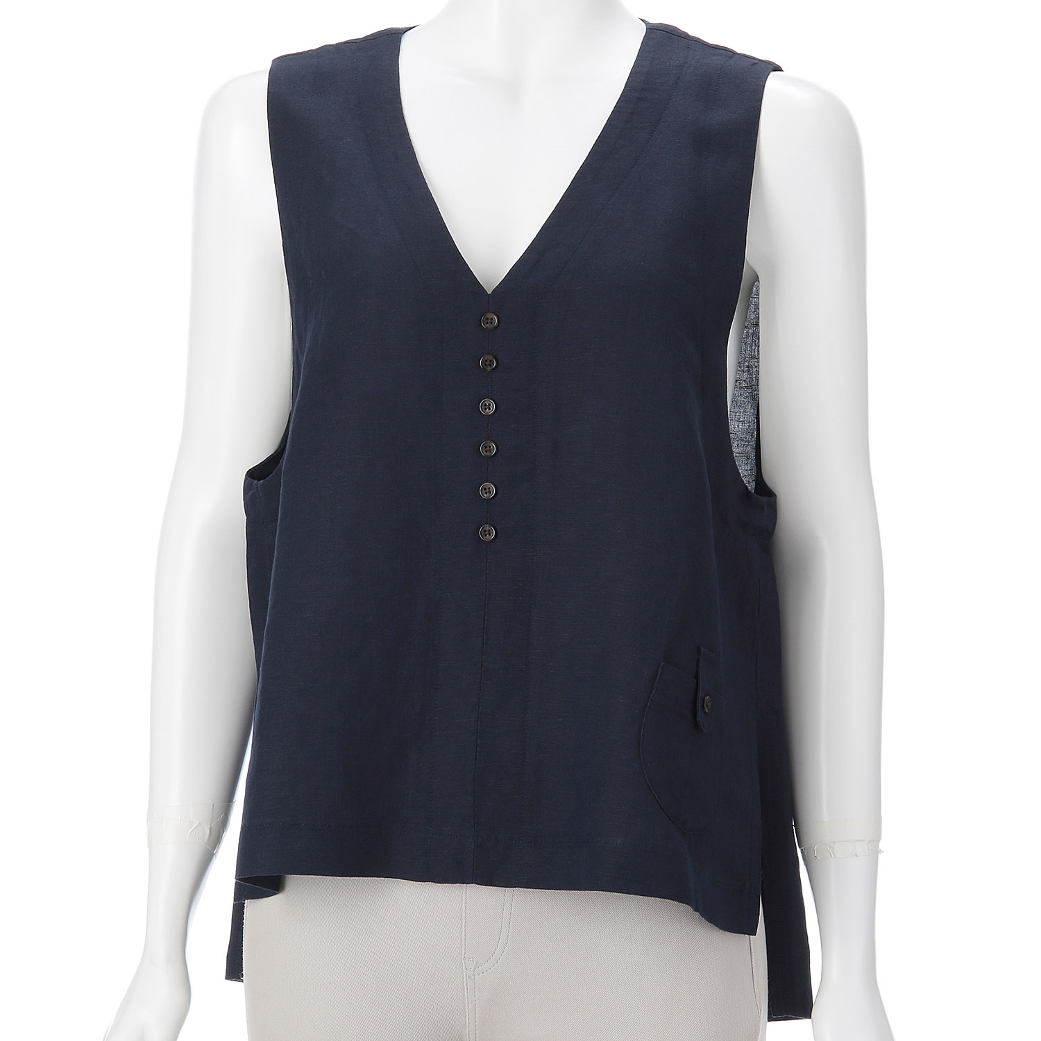 【InstaLive】aiai 麻レーヨン シードポケットベスト - 画像16