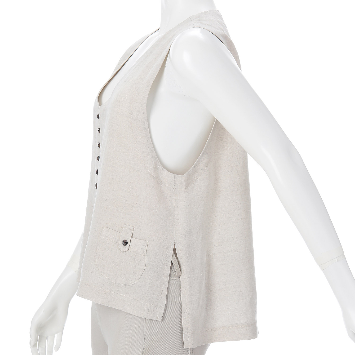 aiai 麻レーヨン シードポケットベスト - 画像4