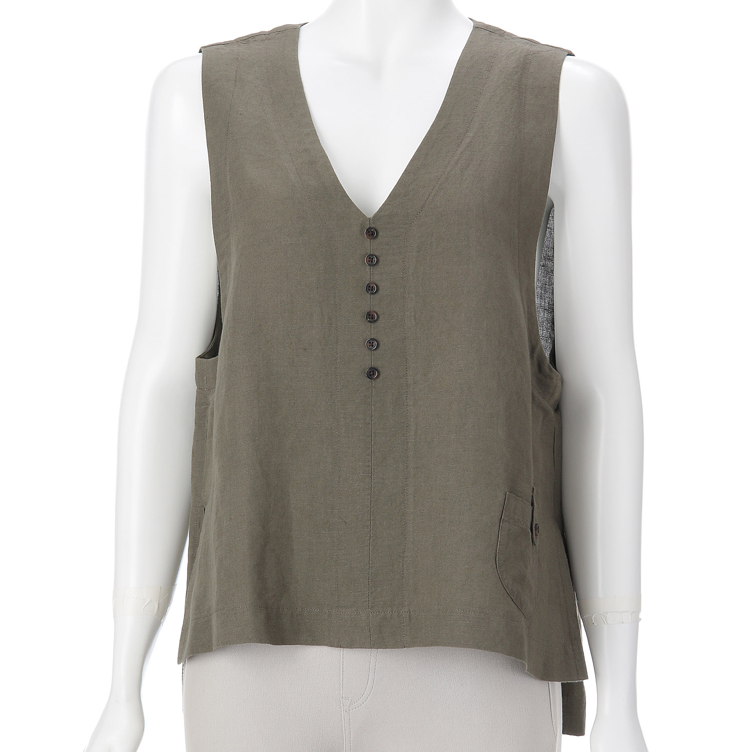 【InstaLive】aiai 麻レーヨン シードポケットベスト - 画像10