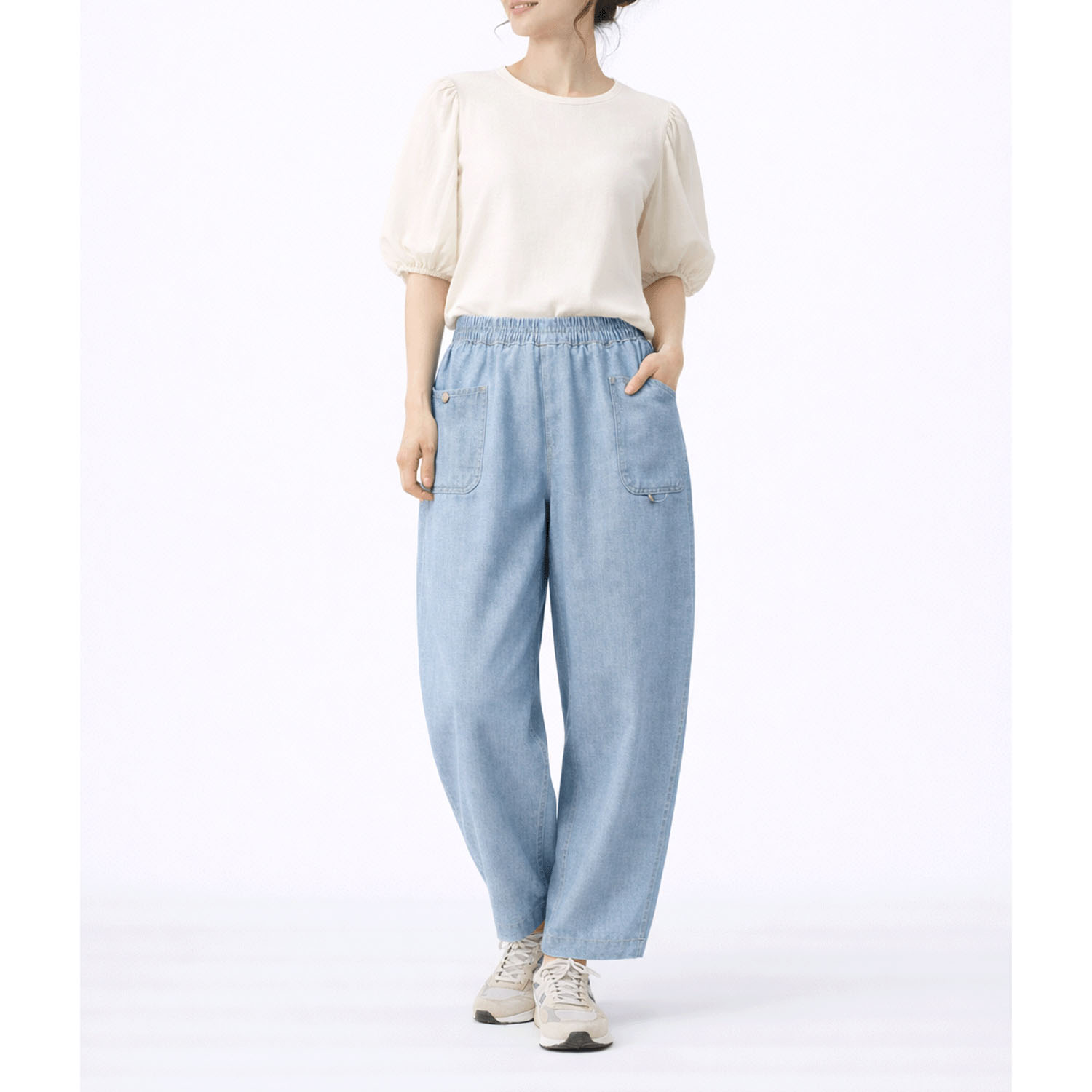 【InstaLive】aiai リヨセル／麻／レーヨンデニム ディガーパンツ - 画像1