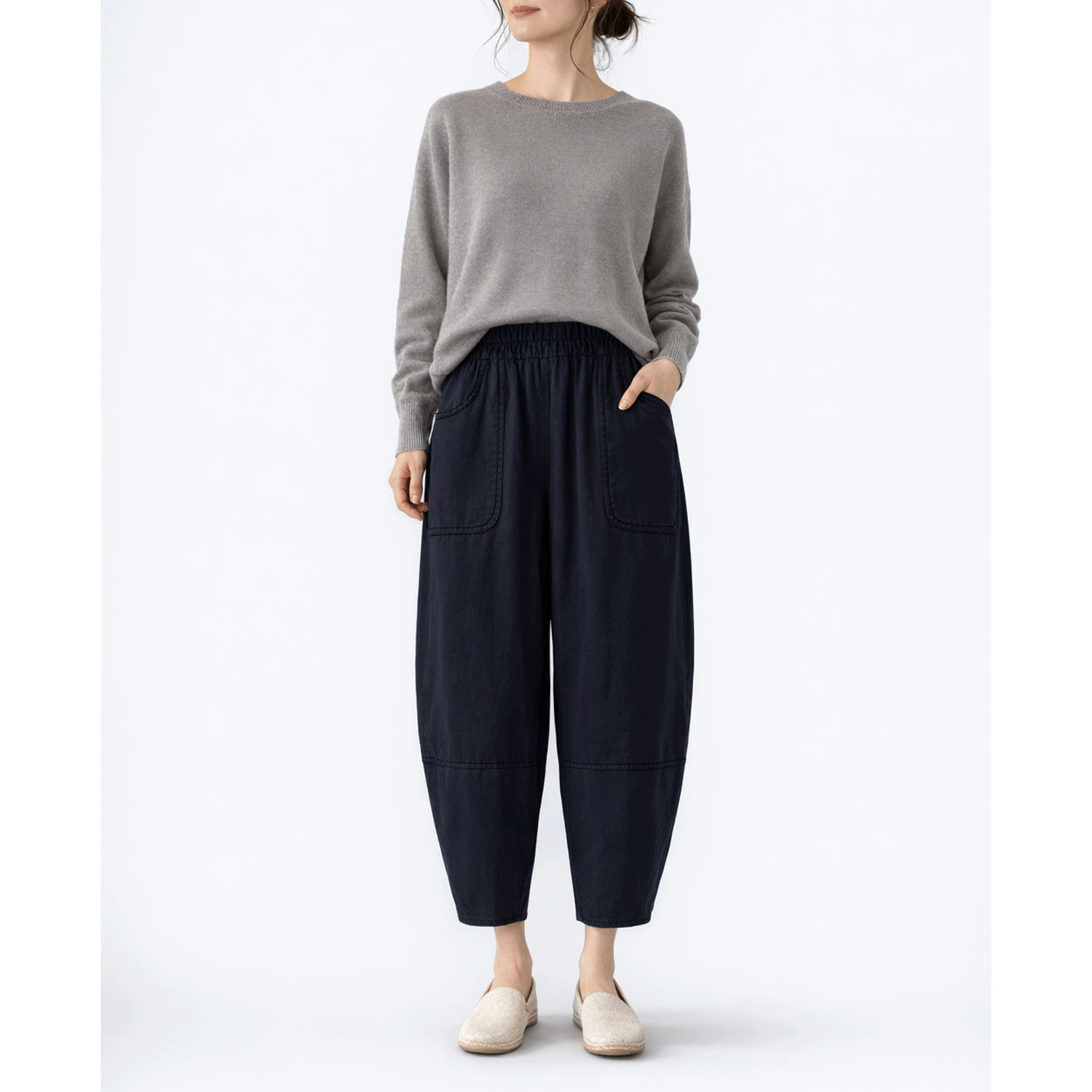 aiai T／Cスラブツイル シュッと！コクーンパンツ - 画像4