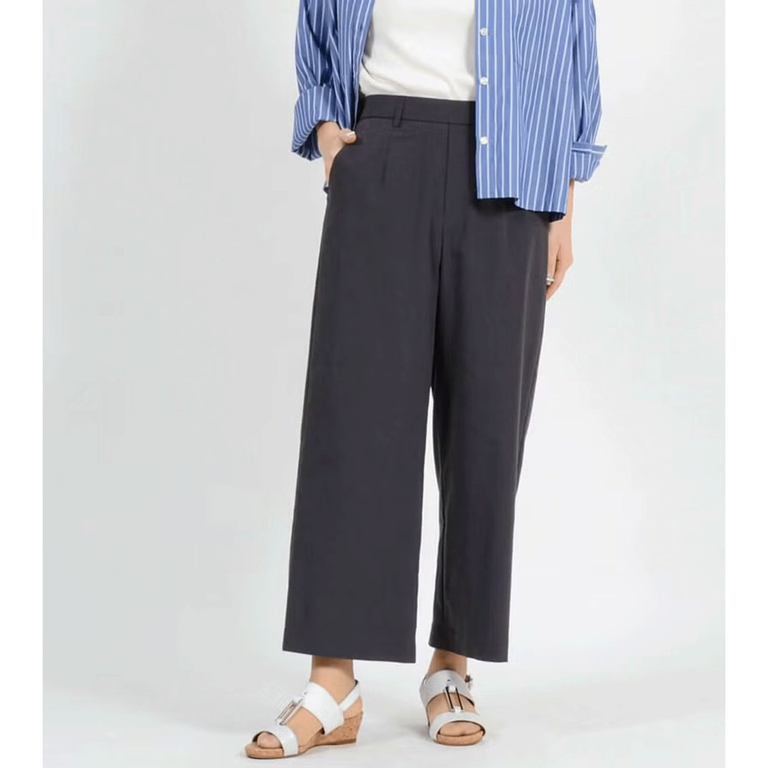 【InstaLive】aiai 麻涼みストレッチ ラクキレイワイドパンツ - 画像2