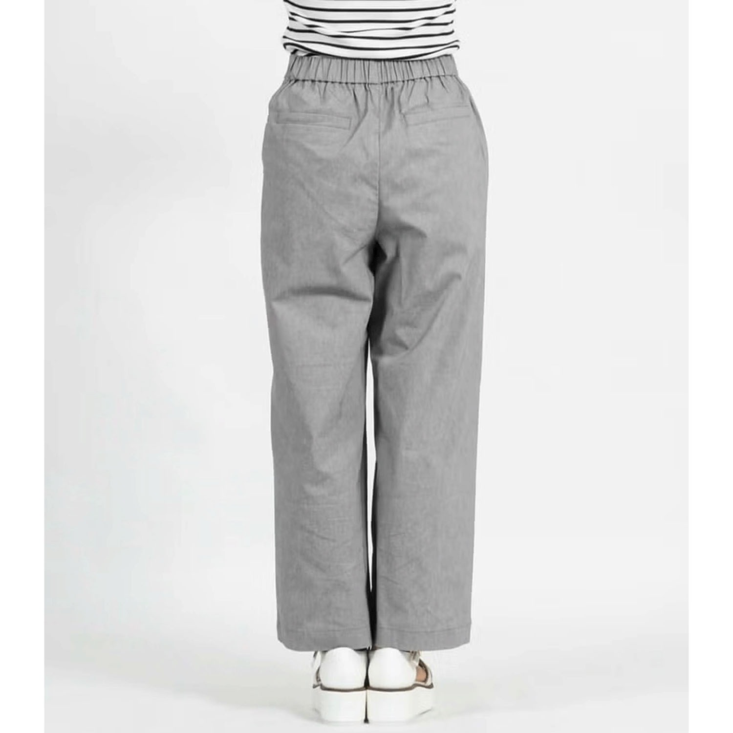 C／Nシャンブレー ストレッチマリンワイドパンツ - 画像4