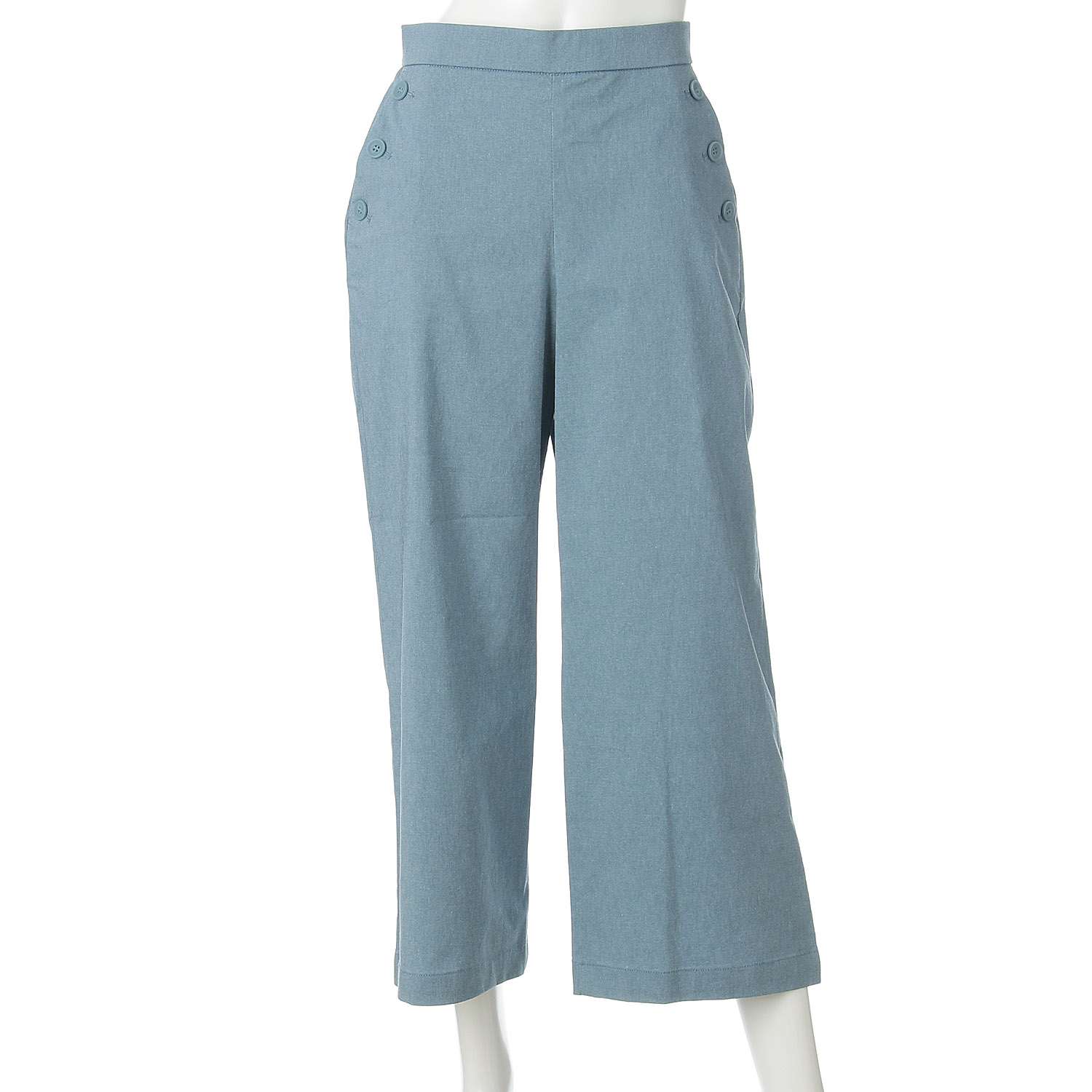 C／Nシャンブレー ストレッチマリンワイドパンツ - 画像9