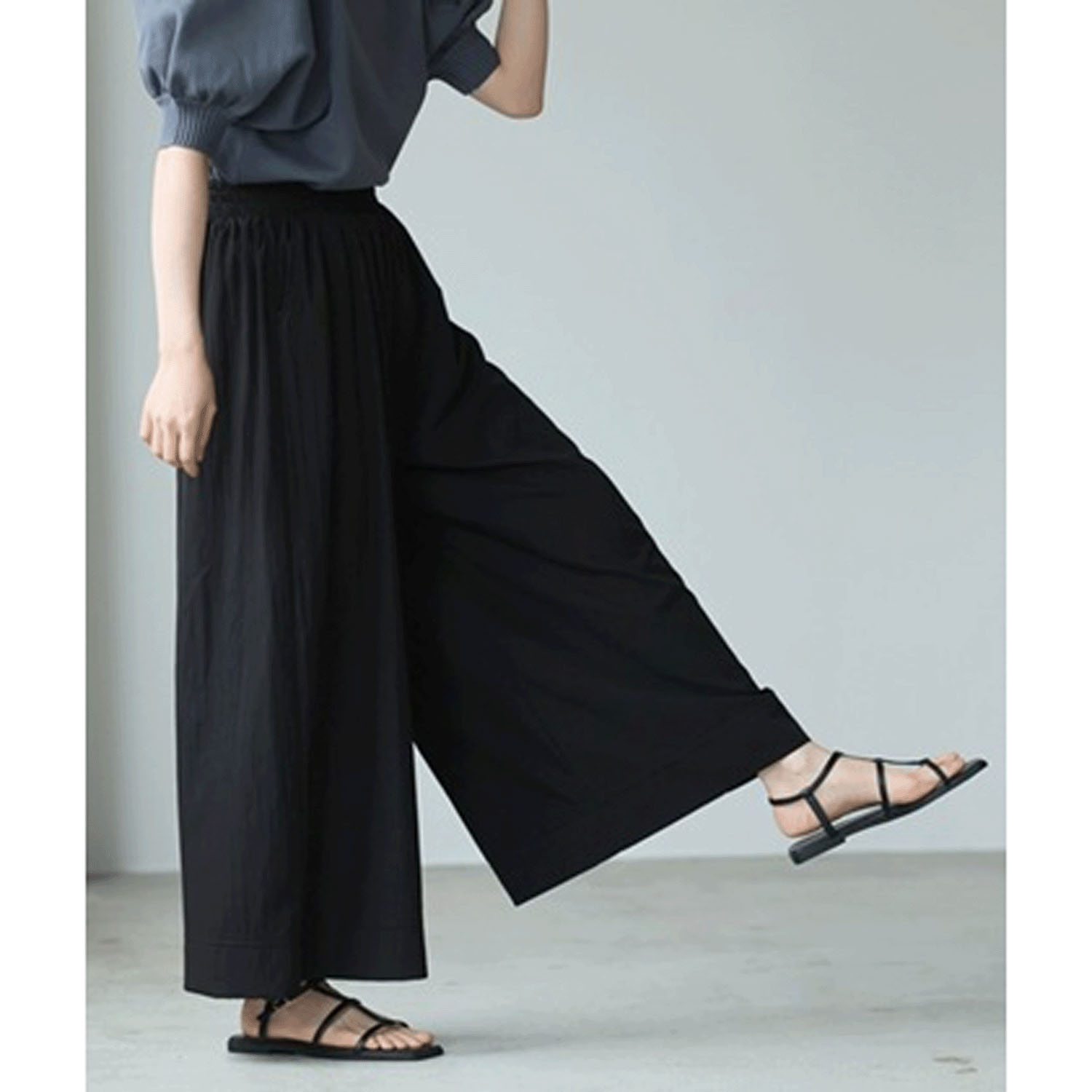 ナチュラルワッシャーガウチョパンツ - 画像1