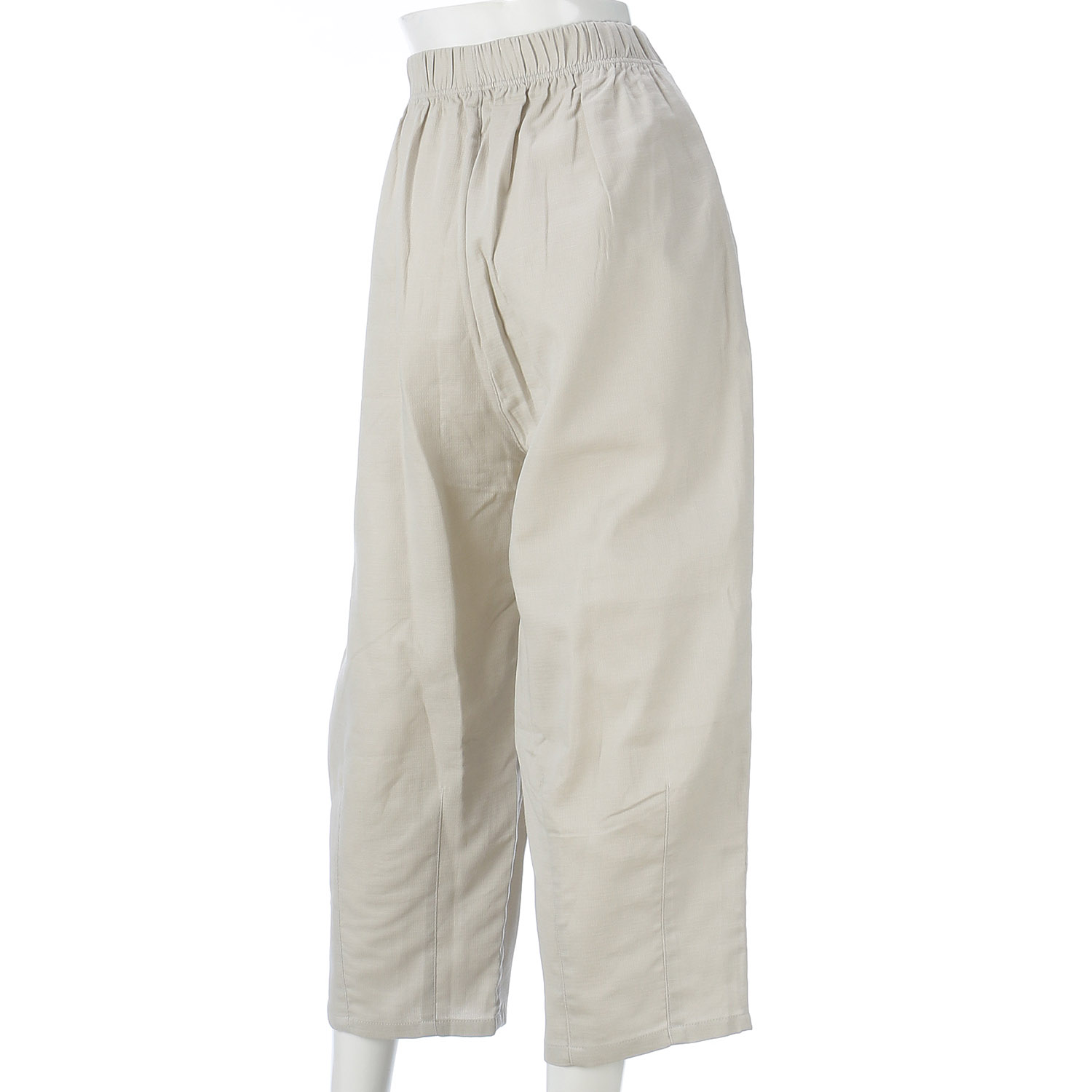 綿麻二重折りオーガニックコクーンパンツ - 画像7