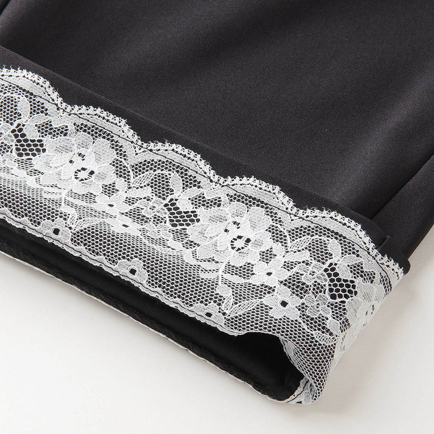 ポリエステルハイテンション 裾レースアンクルパンツ - 画像7