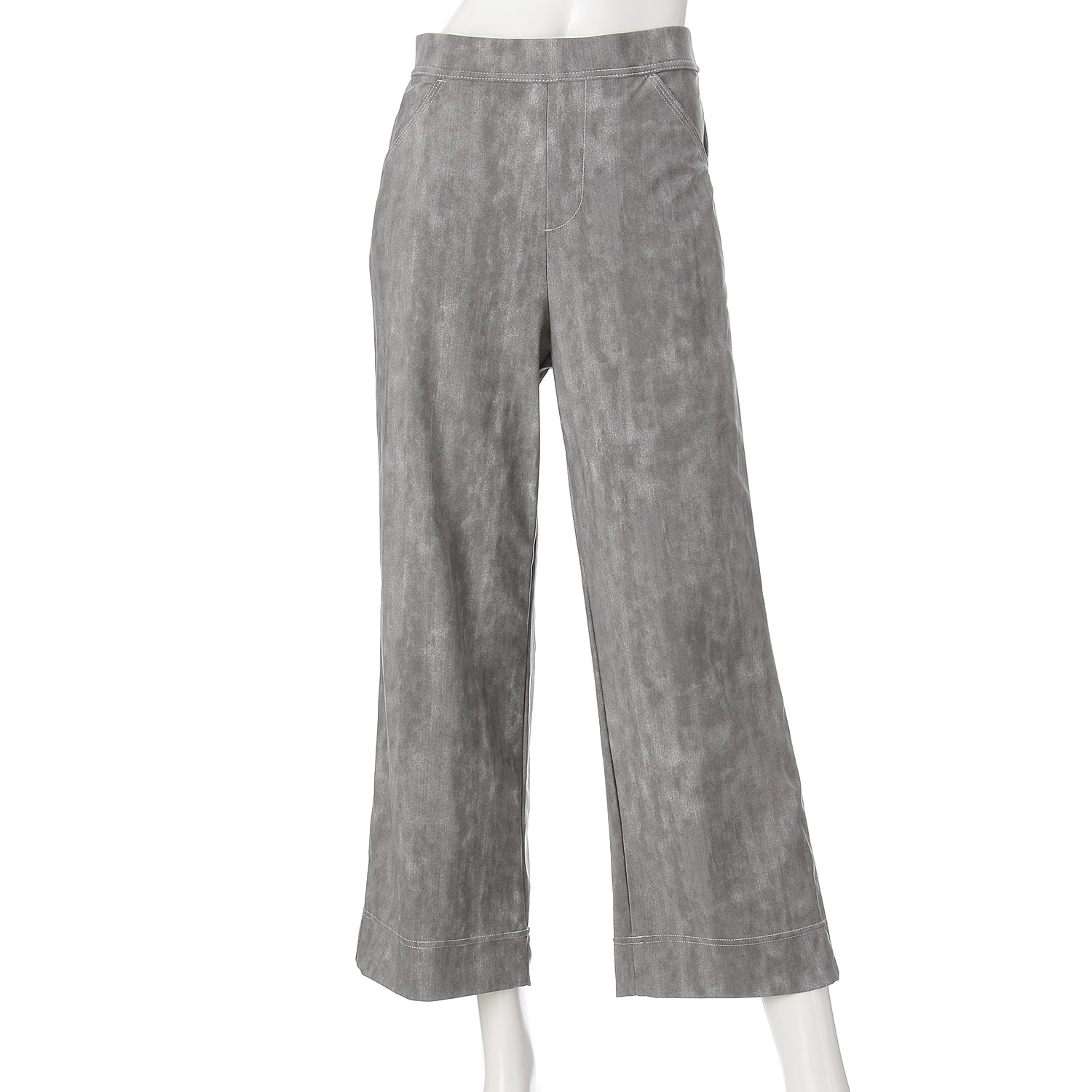 デニムプリントワイドパンツ - 画像4