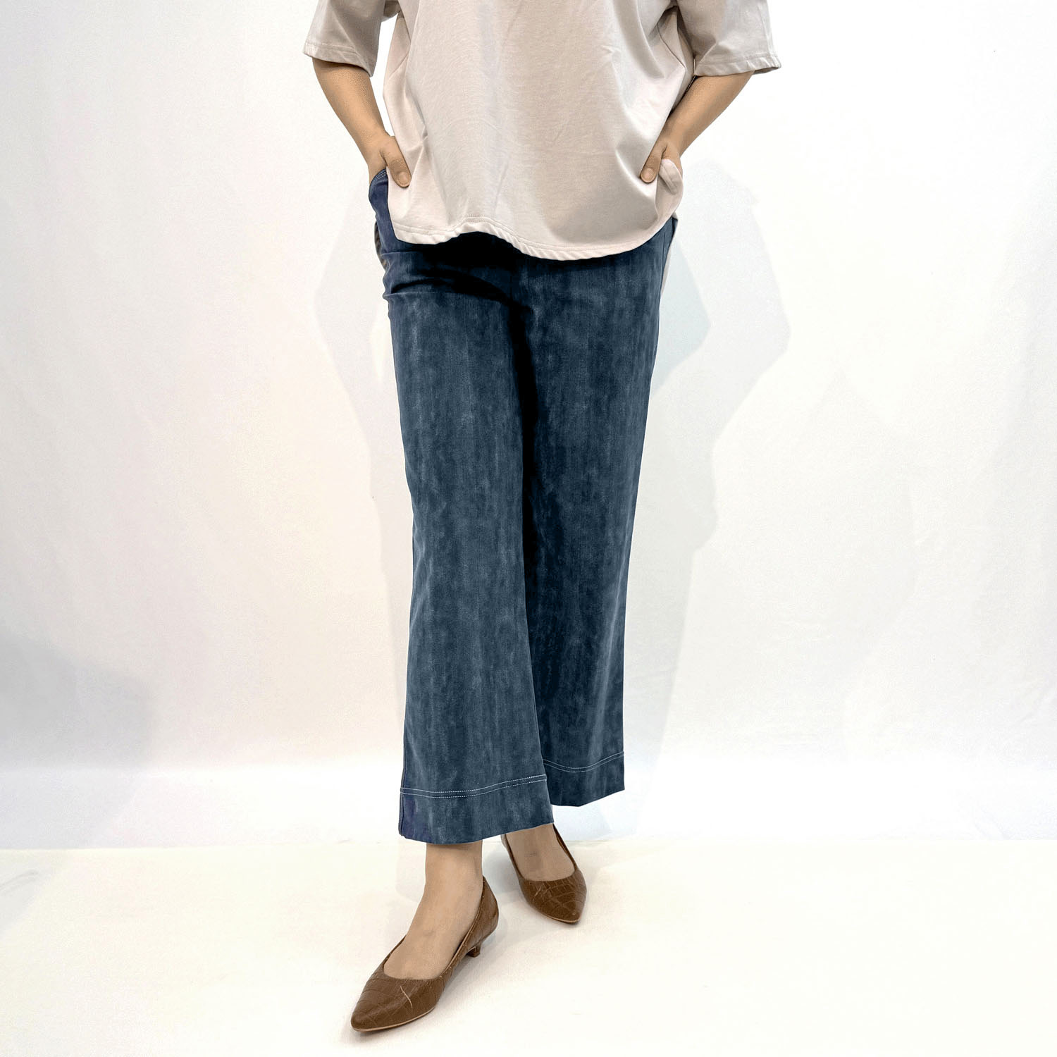 デニムプリントワイドパンツ - 画像6